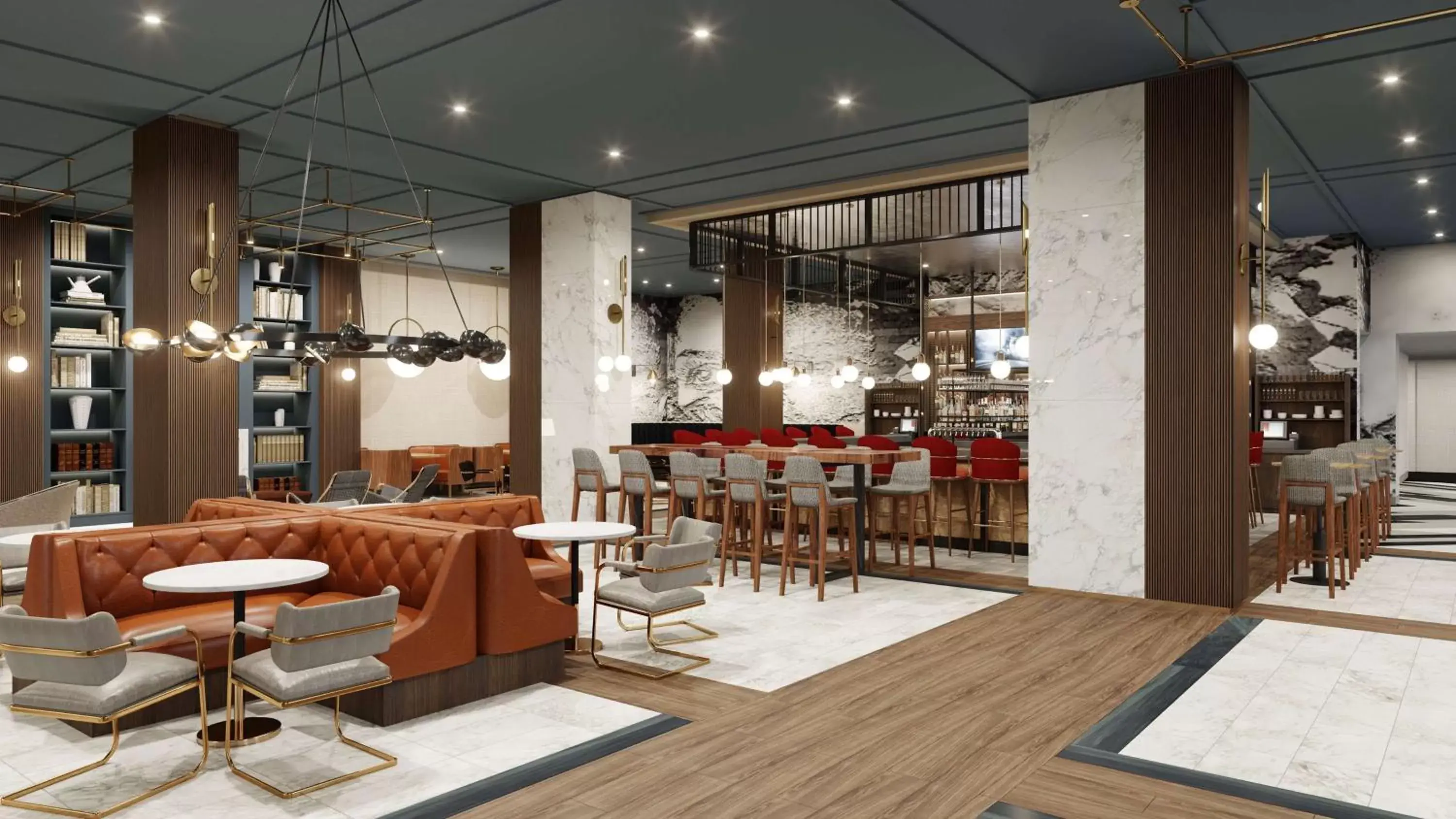 Lounge or bar, Lounge/Bar in The Alloy, a DoubleTree by Hilton - Valley Forge