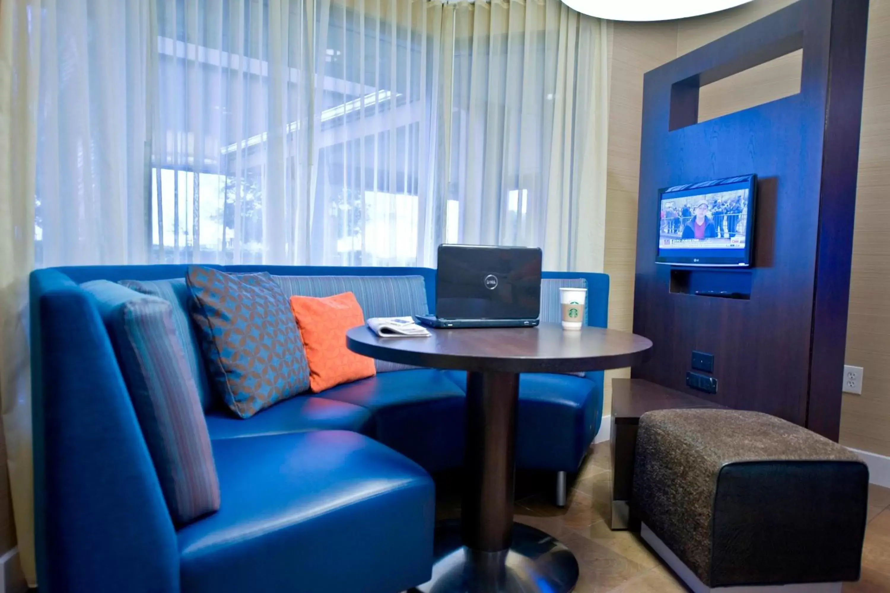 Other, Seating Area in Courtyard by Marriott- Austin Round Rock