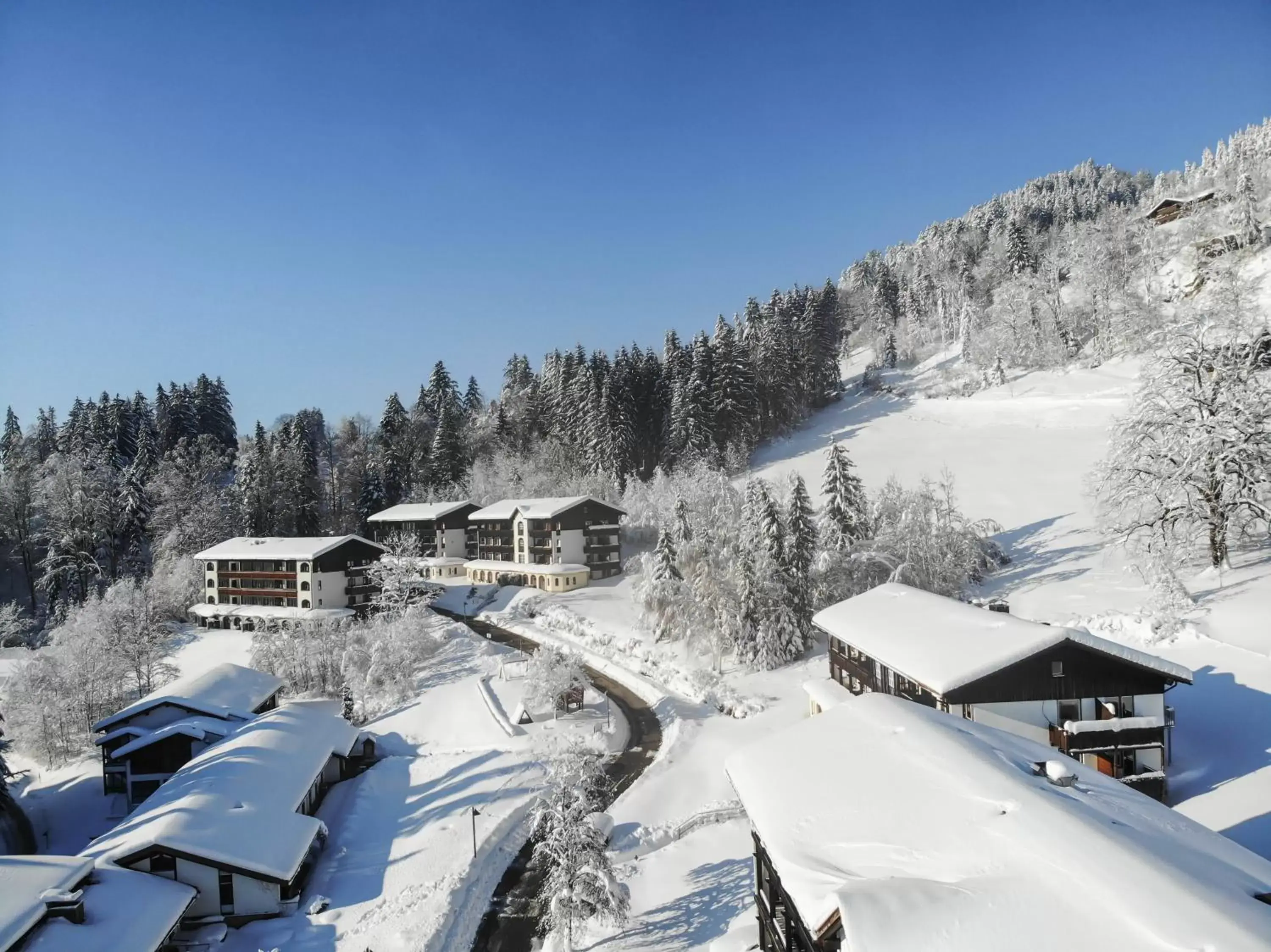 Property building, Winter in MONDI Resort und Chalet Oberstaufen