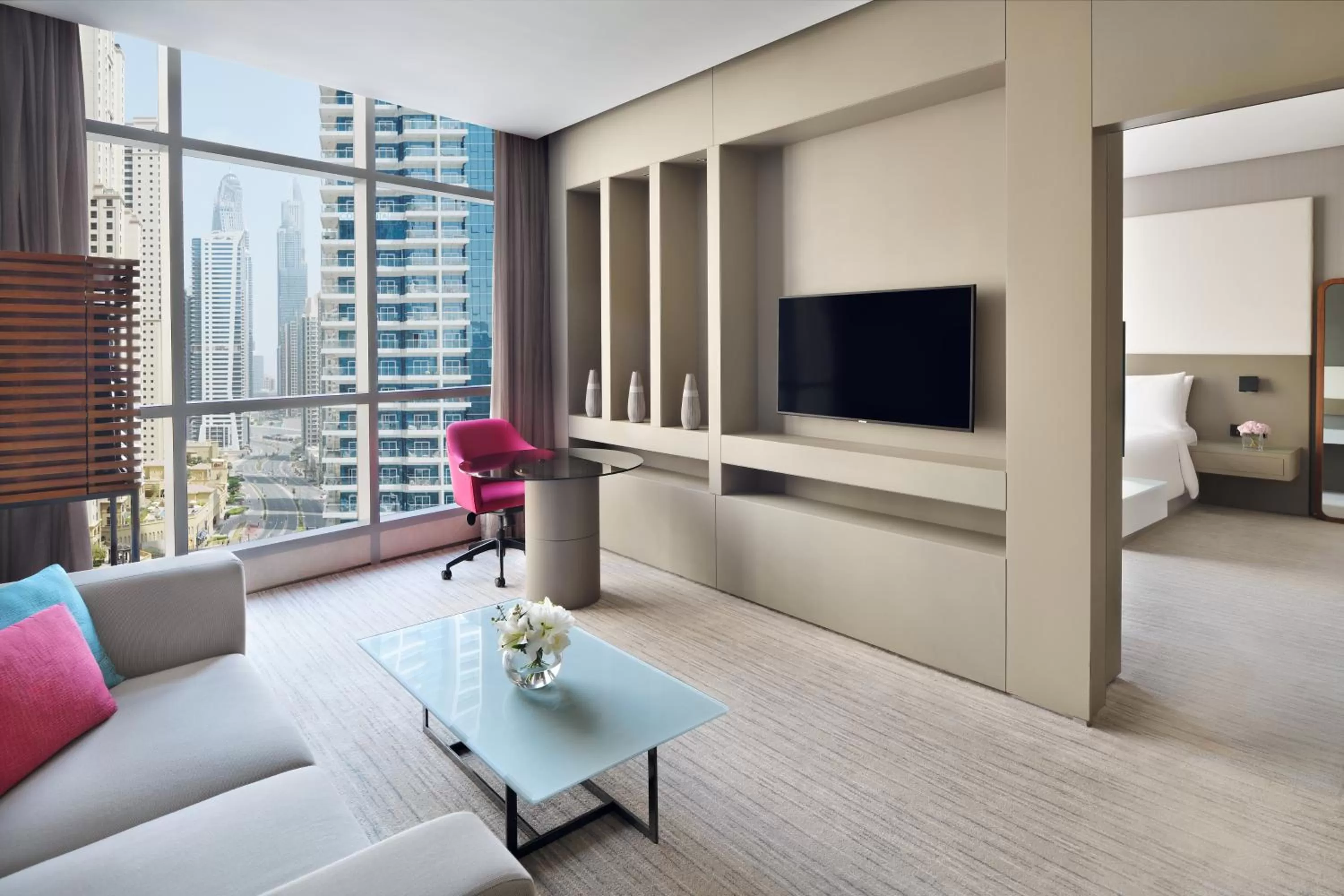 Living room in InterContinental Dubai Marina by IHG