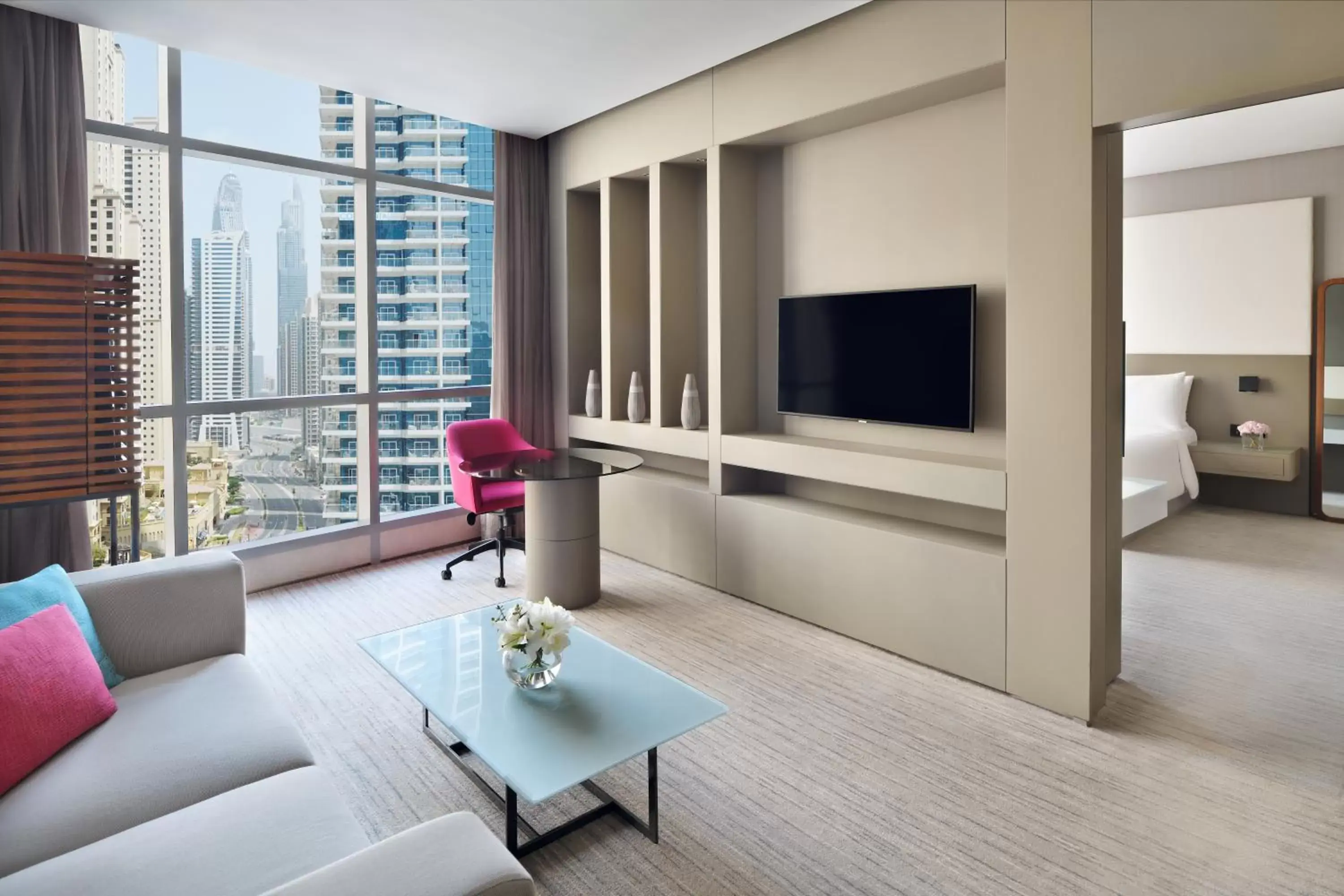 Photo of the whole room, TV/Entertainment Center in InterContinental Dubai Marina, an IHG Hotel