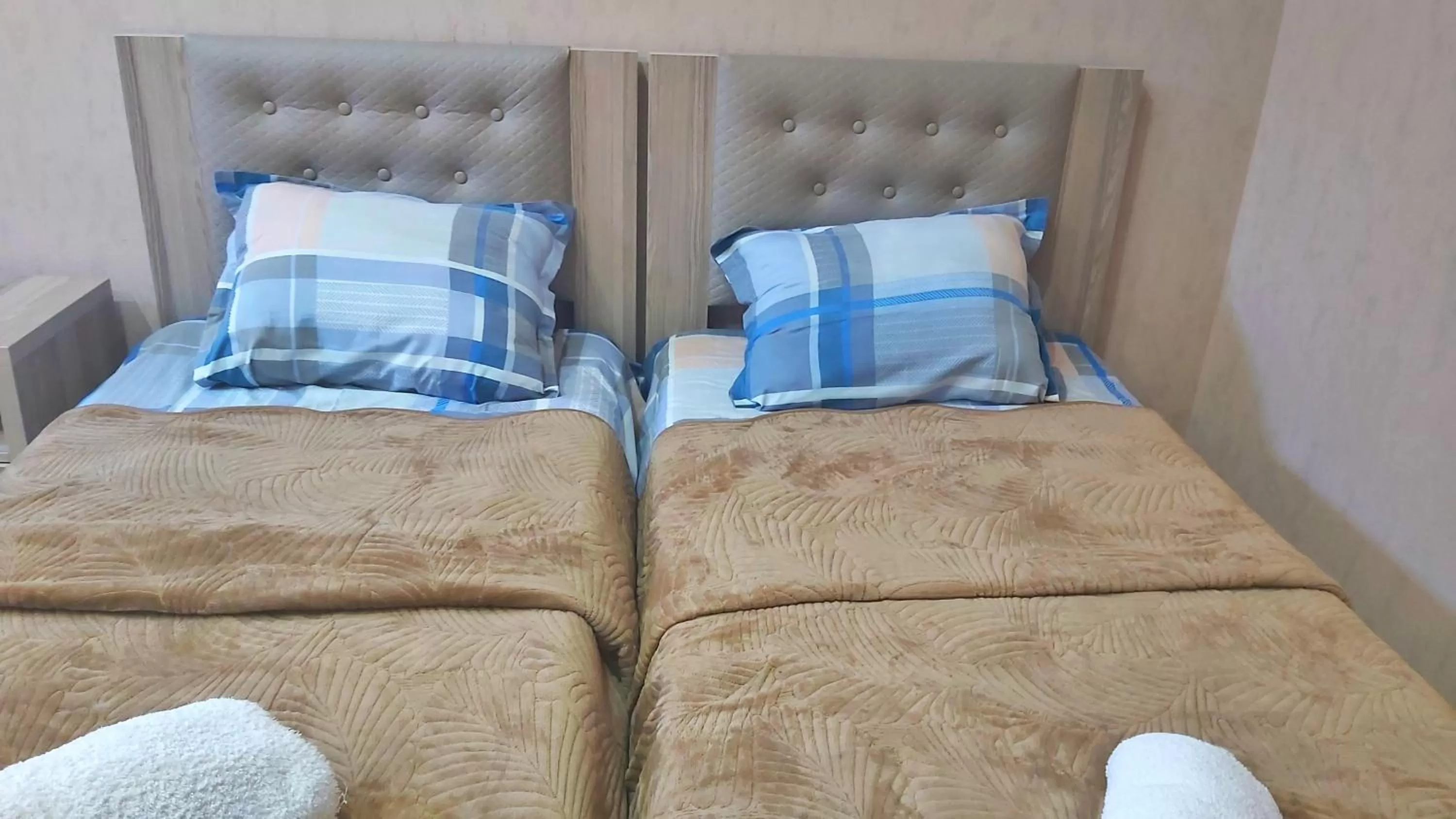 Bed in Gamarjoba Hotel