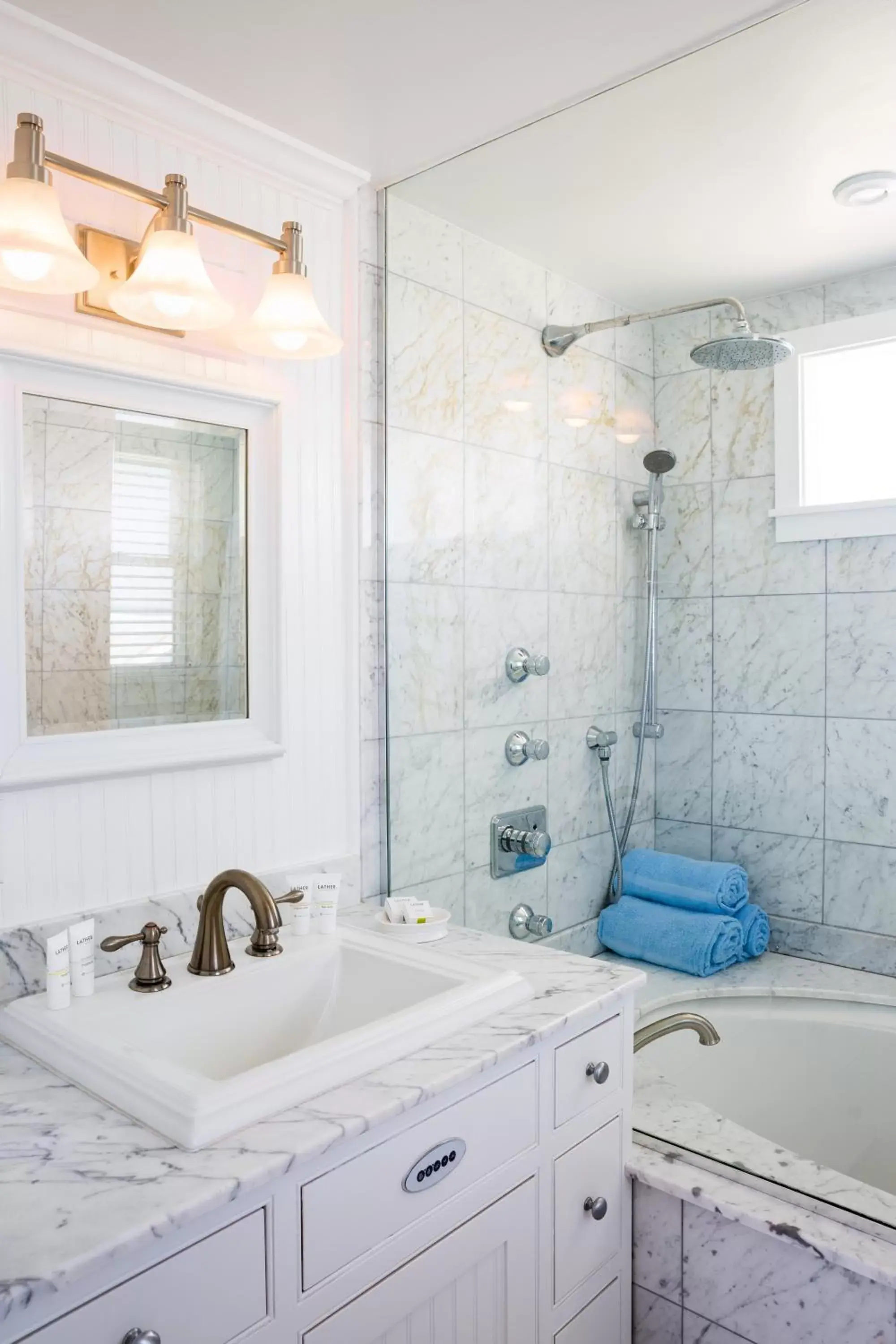 Bathroom in Blue - Inn on the Beach