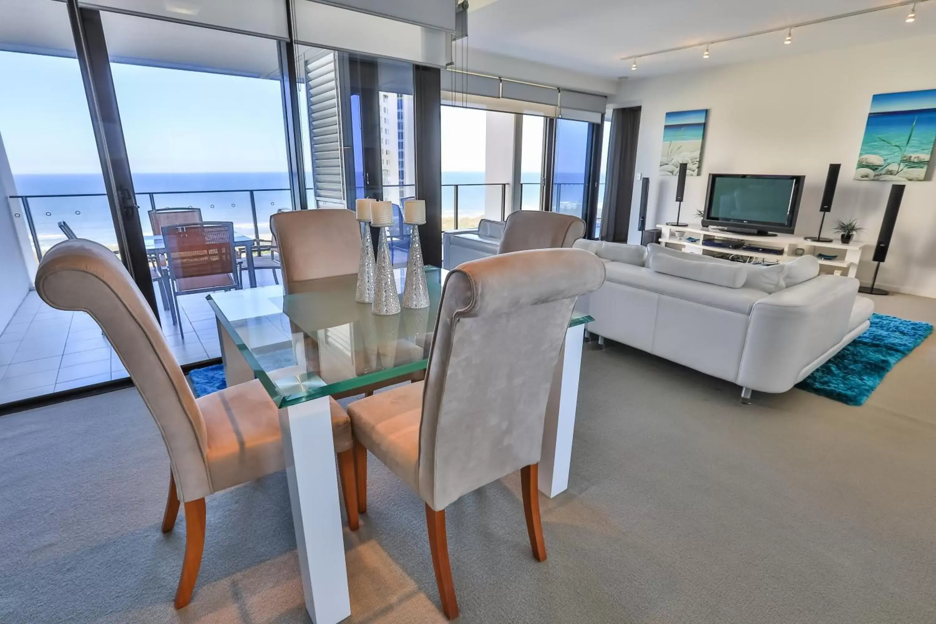 Living room in Ultra Broadbeach