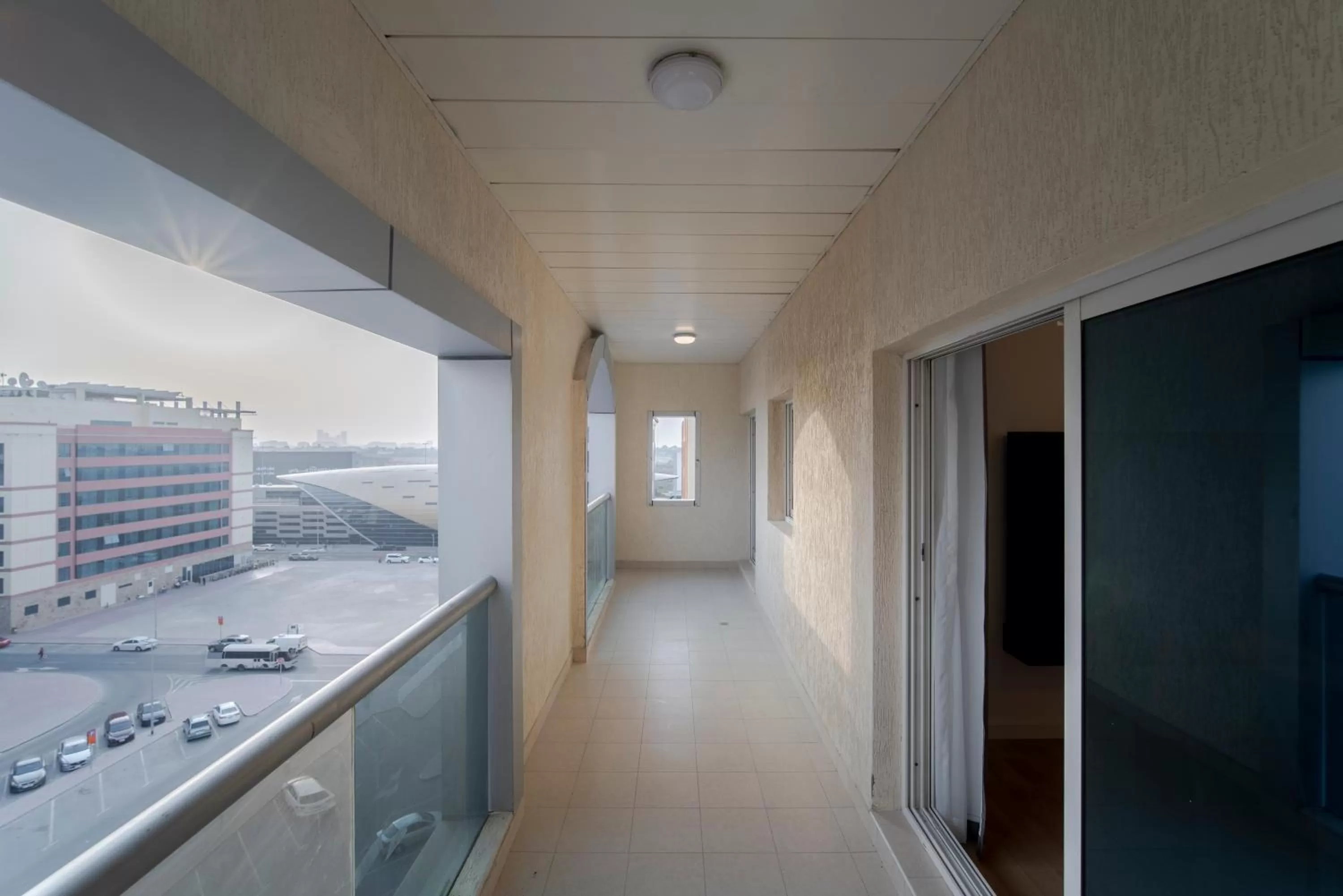 Balcony/Terrace in Rose Garden Hotel Apartments - Al Barsha, Near Metro Station