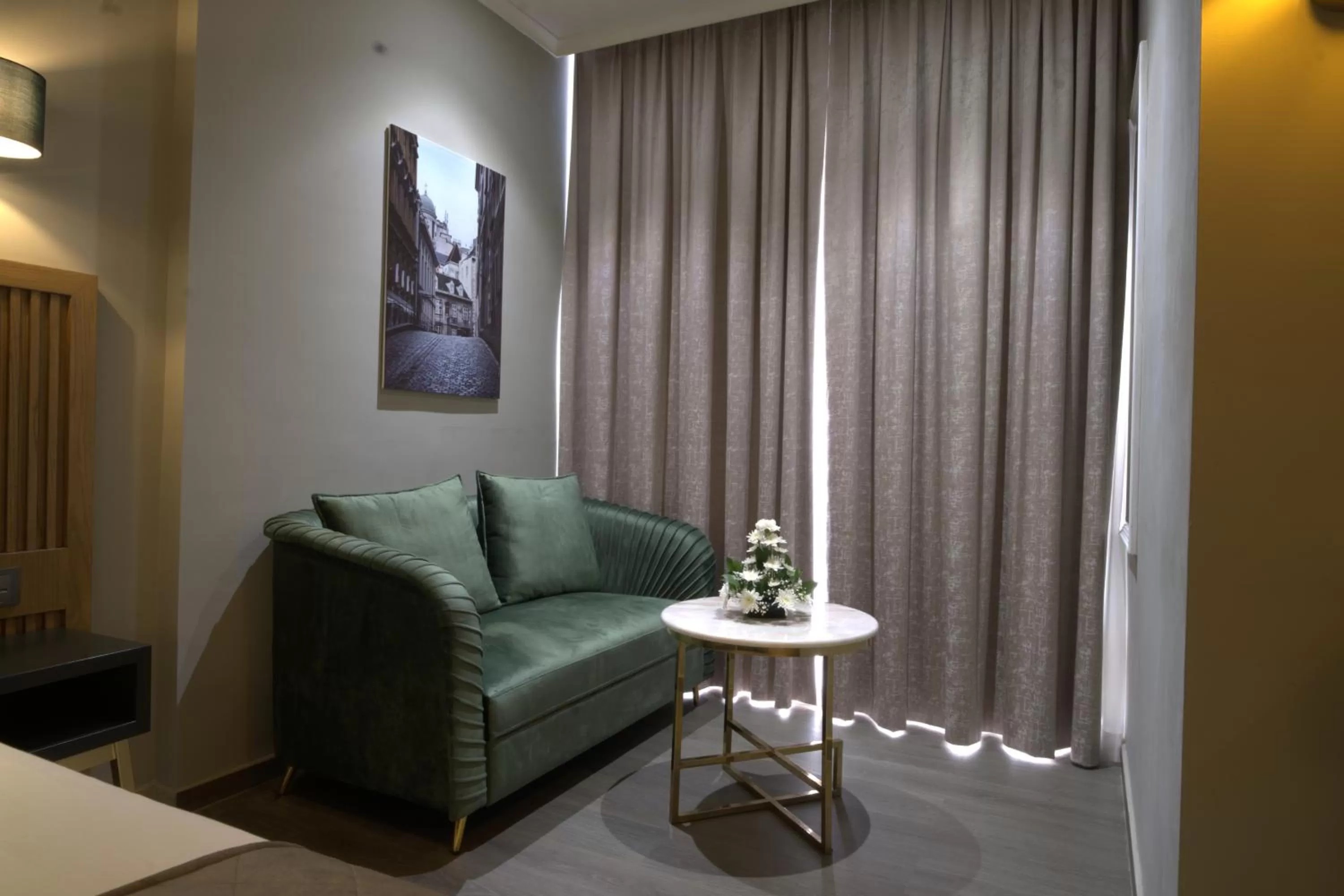 Seating area in President Hotel