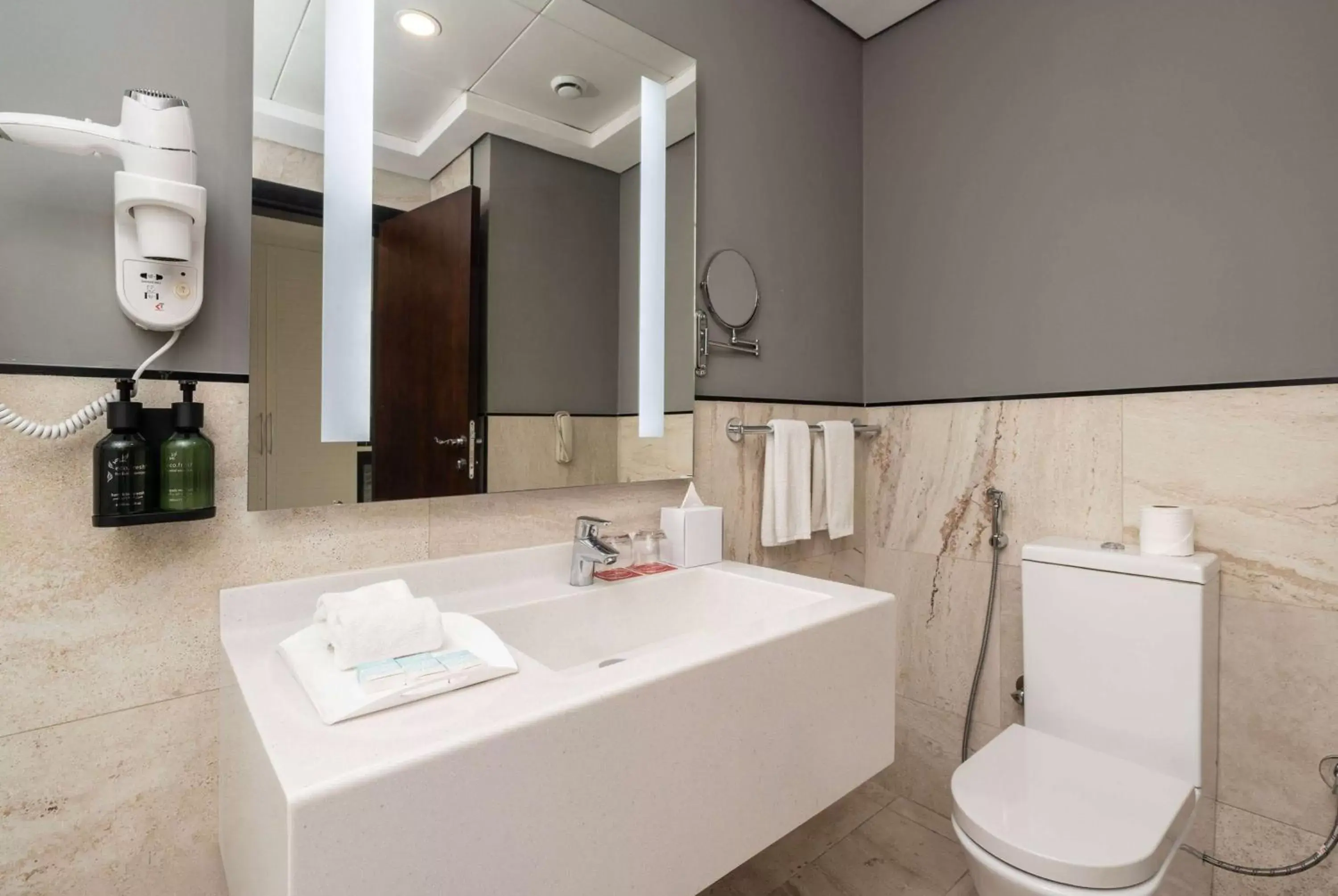 TV and multimedia, Bathroom in Ramada by Wyndham Dubai Barsha Heights