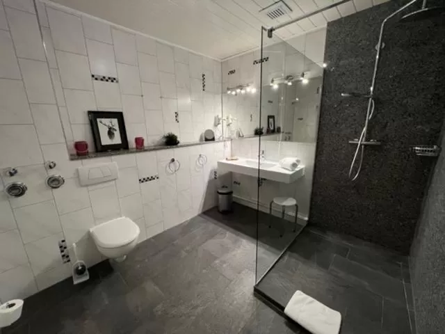 Bathroom in Hotel Rehkitz