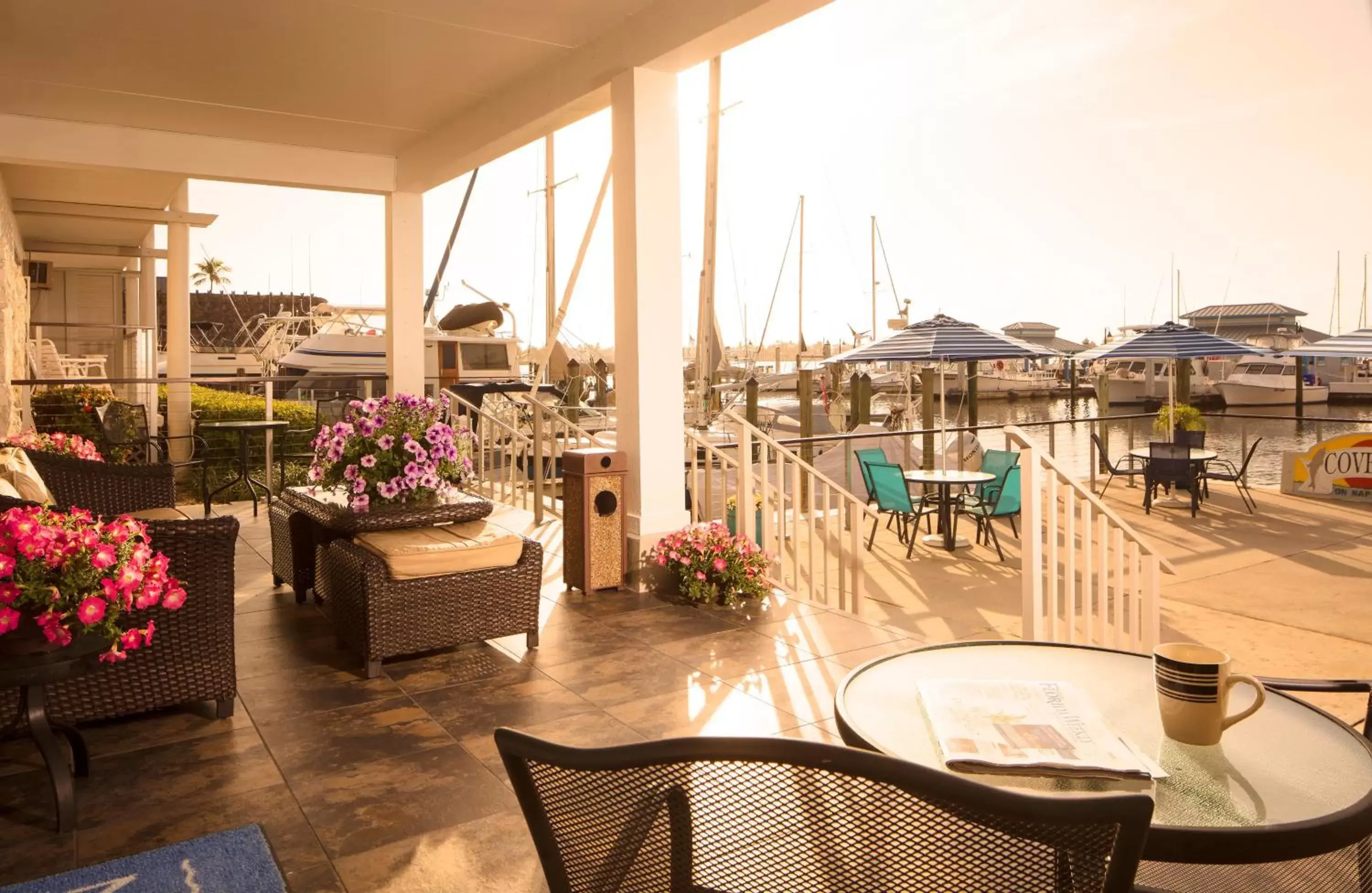 Patio in Cove Inn on Naples Bay