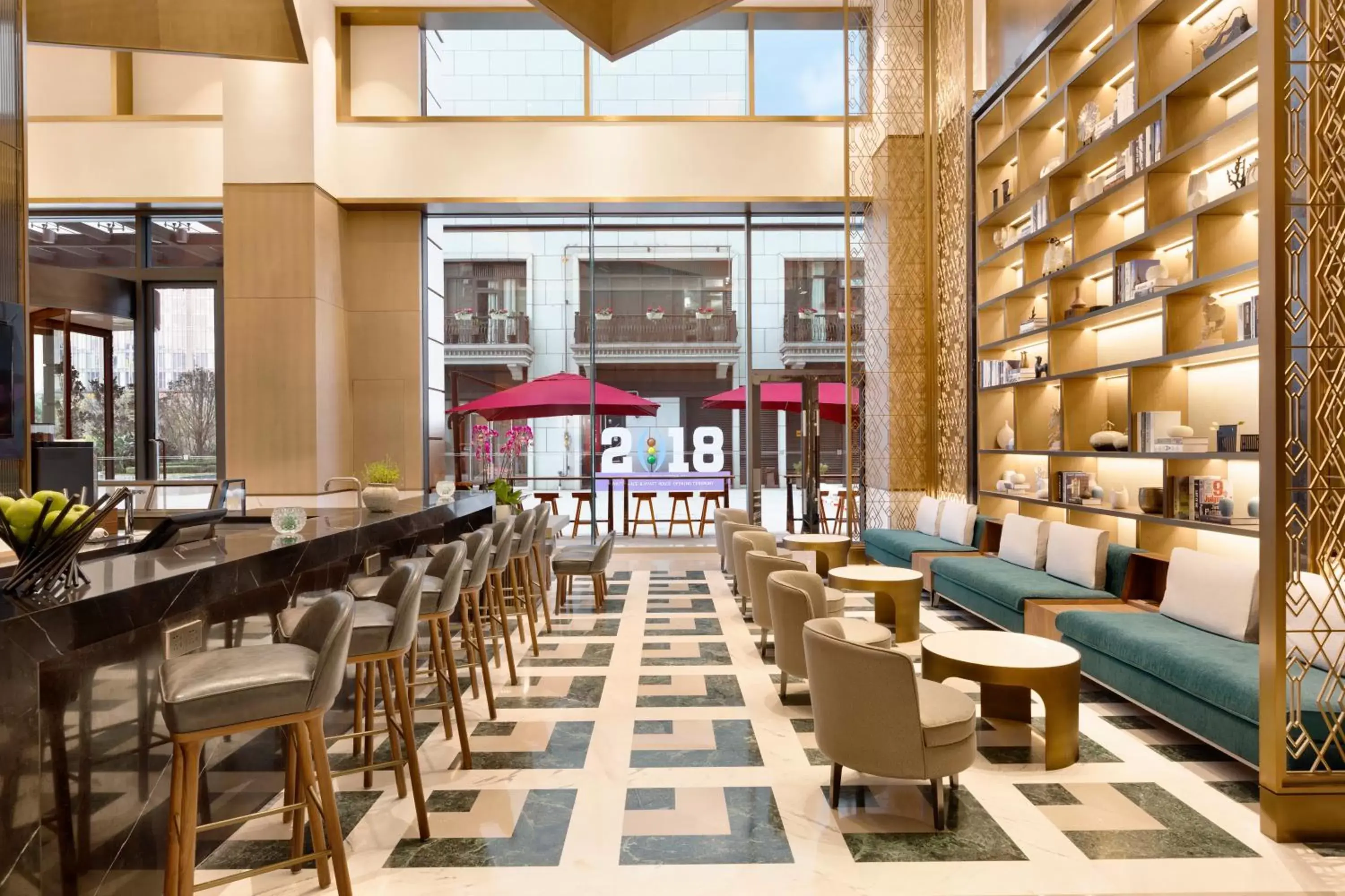 Lobby or reception in Hyatt House Chengdu Pebble Walk Lobby or reception in Hyatt House Chengdu Pebble Walk