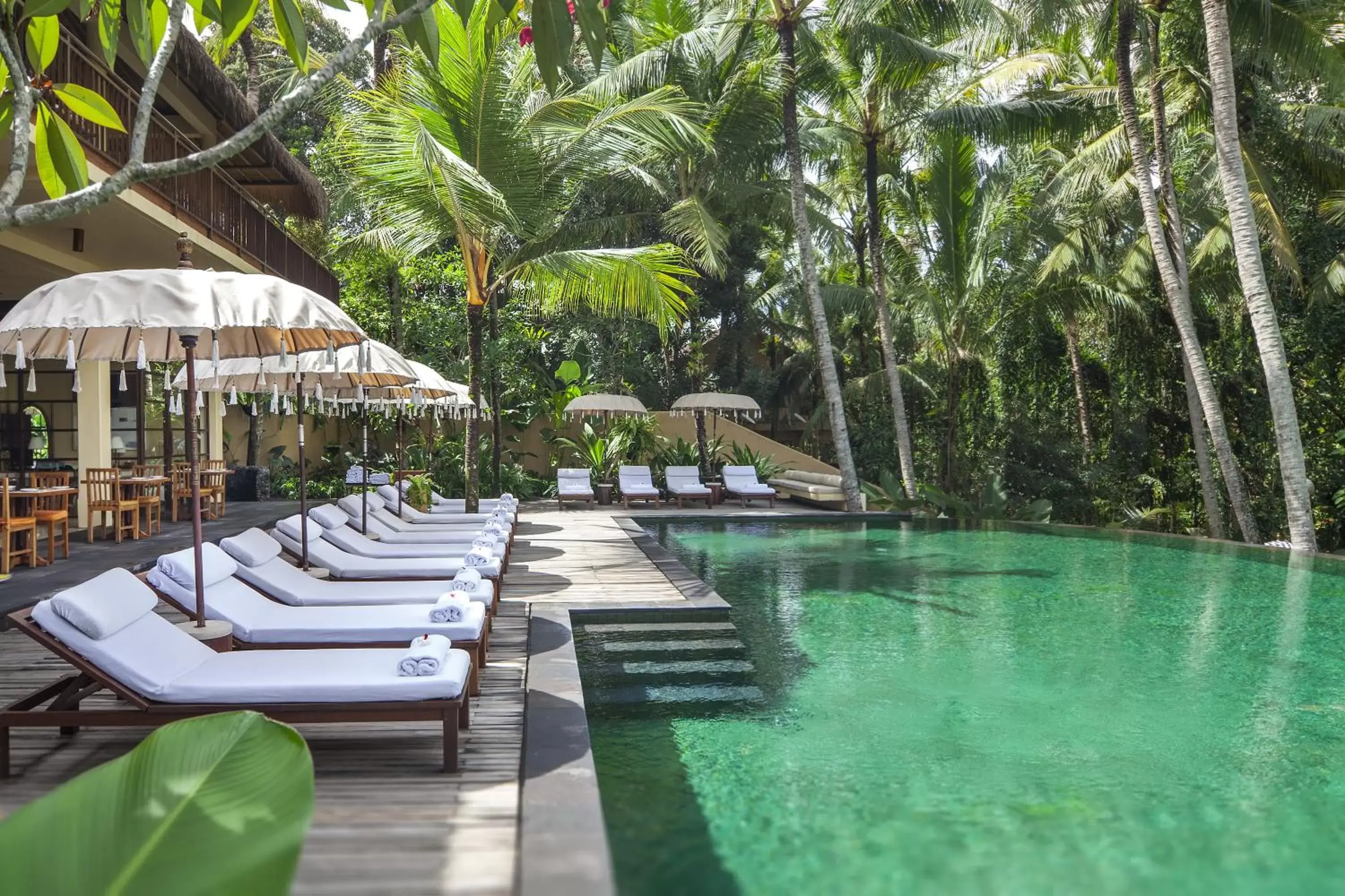 Pool view in Komaneka at Rasa Sayang Ubud Pool view in Komaneka at Rasa Sayang Ubud