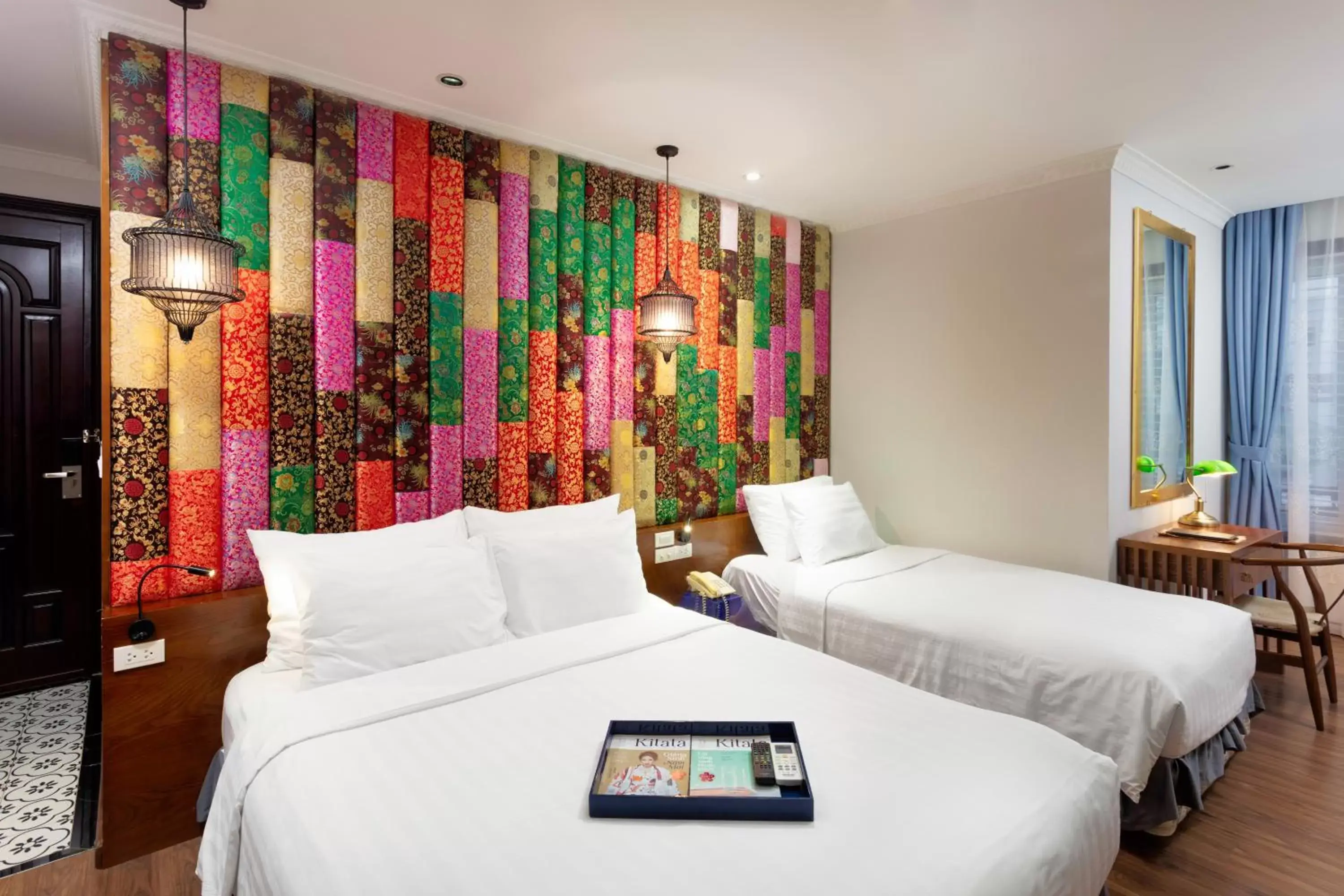 Decorative detail, Bed in Hanoi Media Hotel & Spa