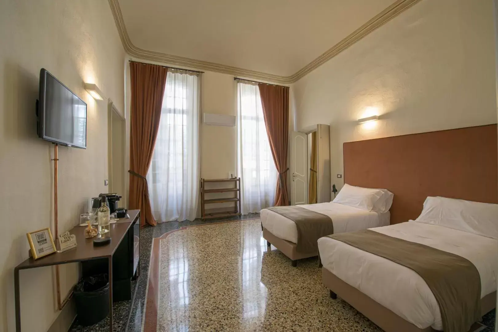 Bed in Palazzo Sertorio Suites