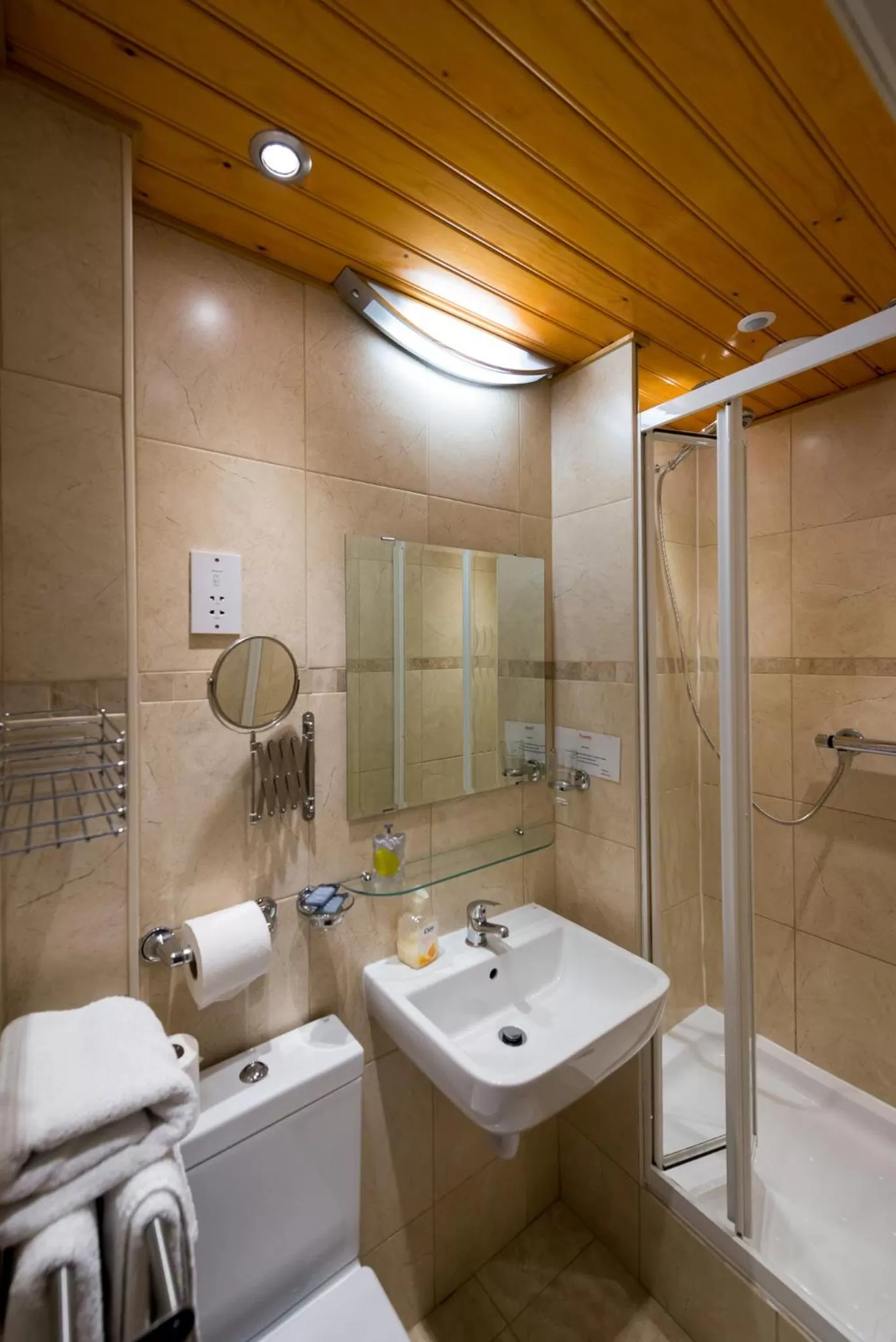 Shower in Adria Hotel