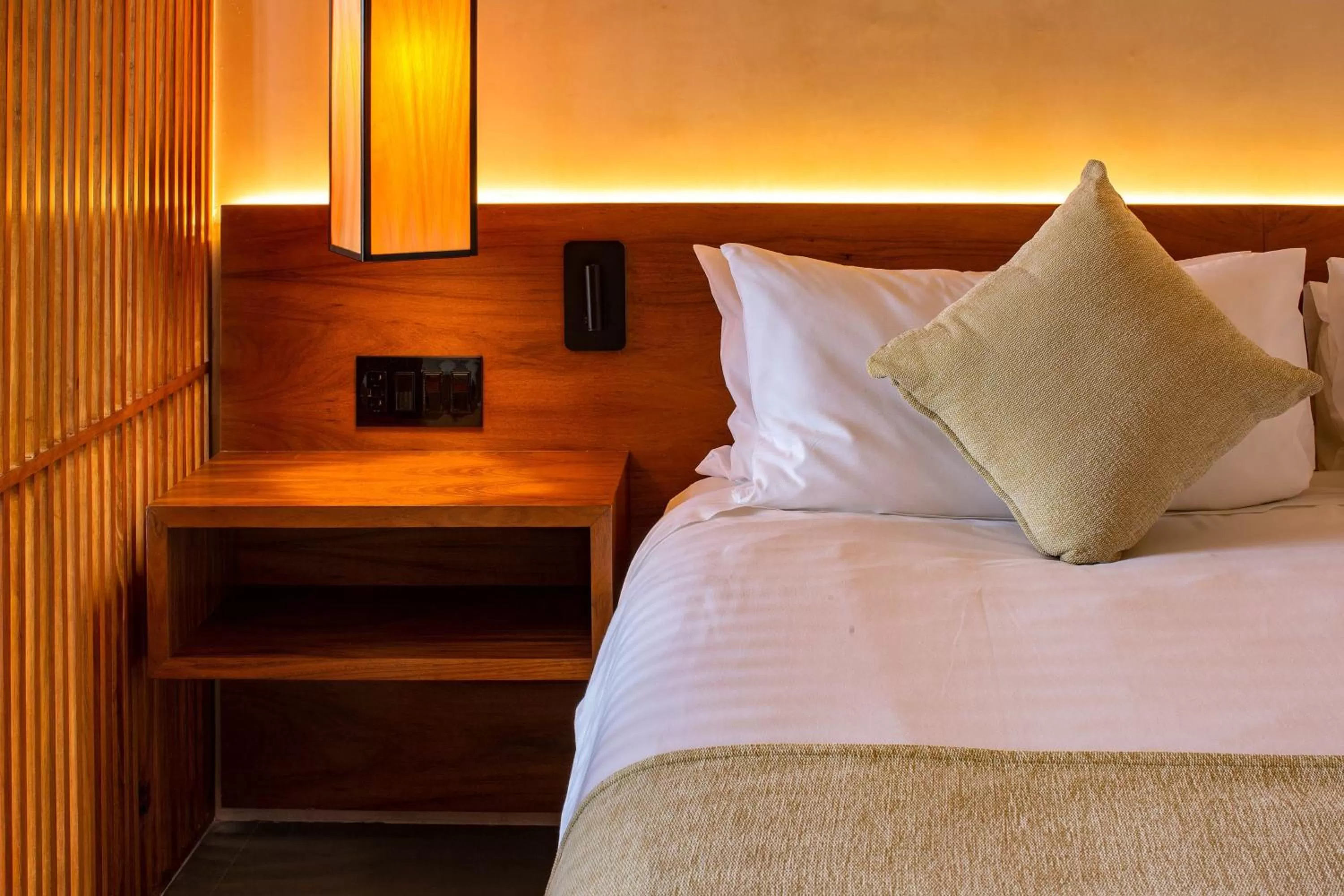 Bed in Hive Cancun by G Hotels