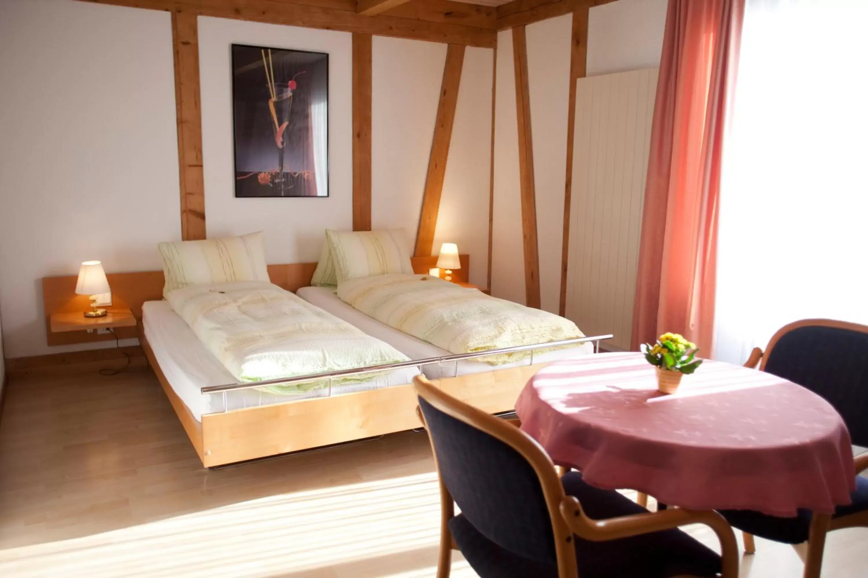 Photo of the whole room, Bed in Hotel Gasthaus Hirschen