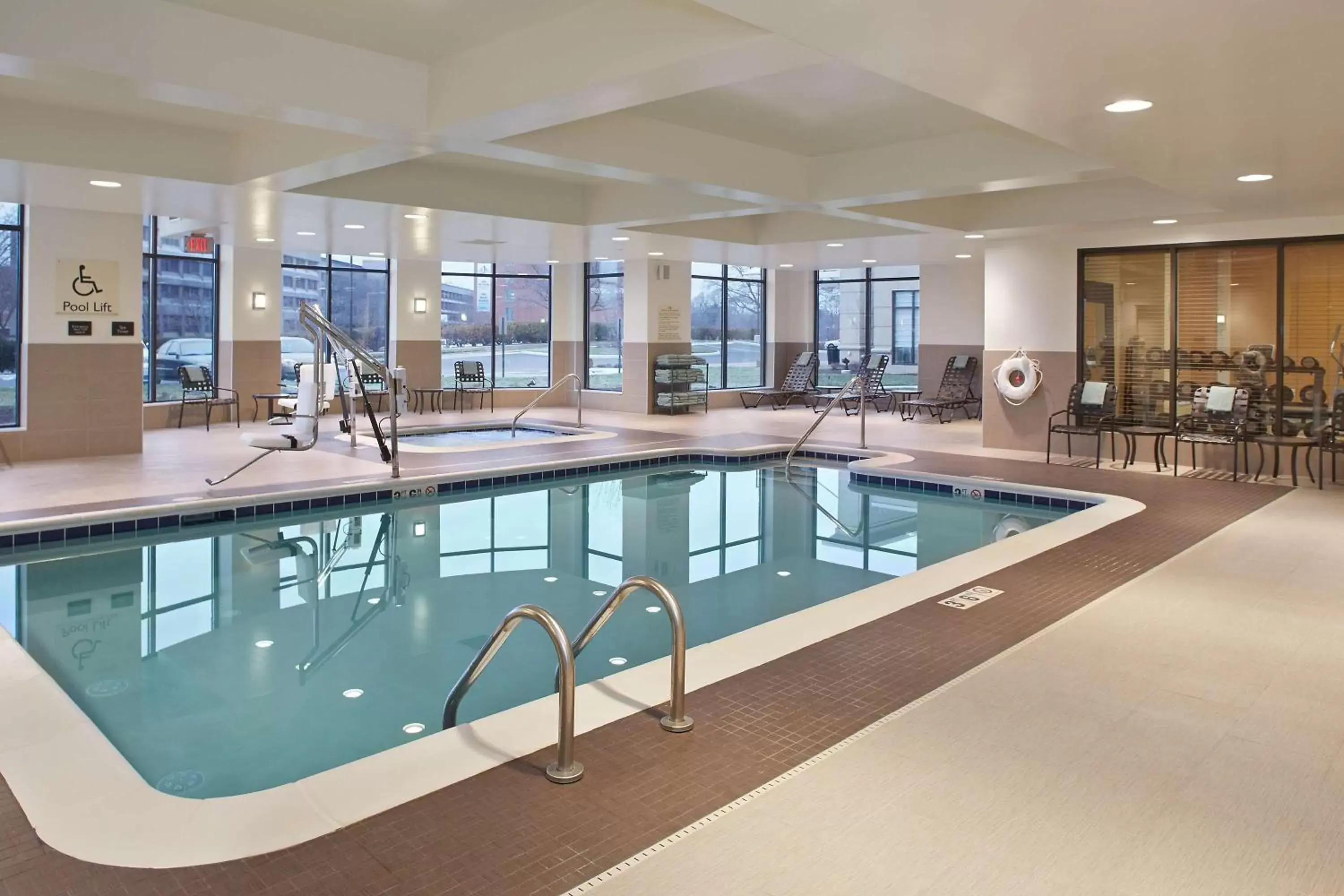Pool view, Swimming Pool in Hilton Garden Inn Akron