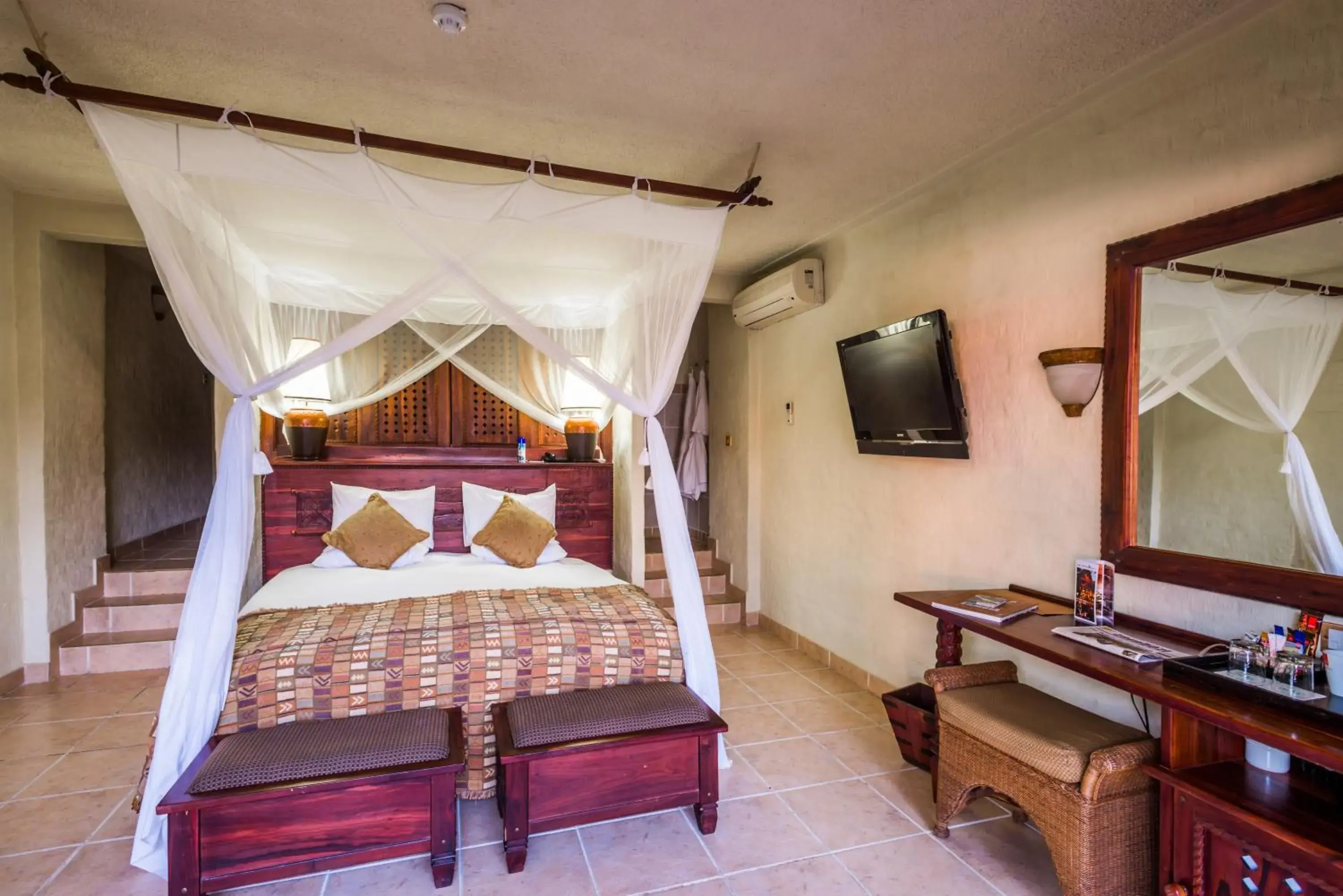 Bed in Aha The David Livingstone Safari Lodge & Spa