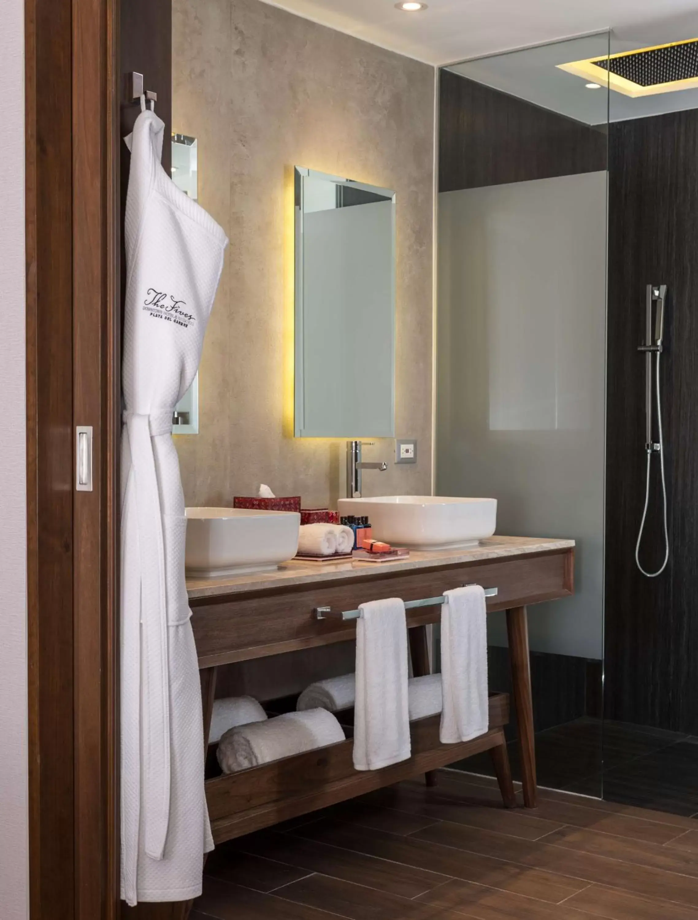 Bathroom in The Fives Downtown Hotel & Residences, Curio Collection by Hilton
