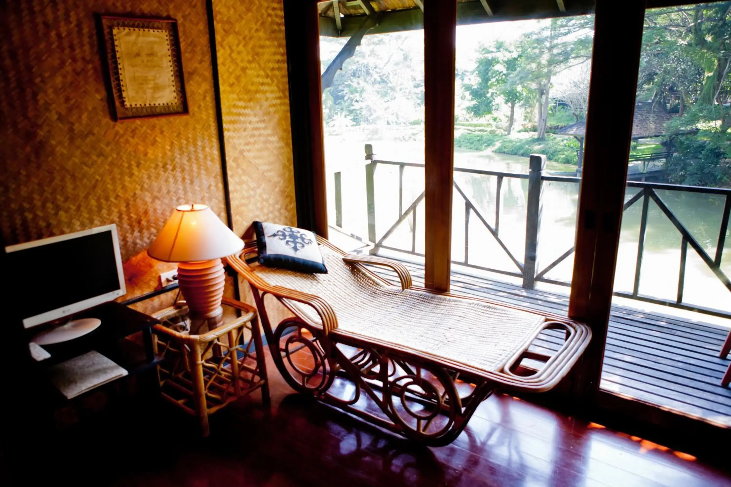 Seating area in Lampang River Lodge (SHA Certified)