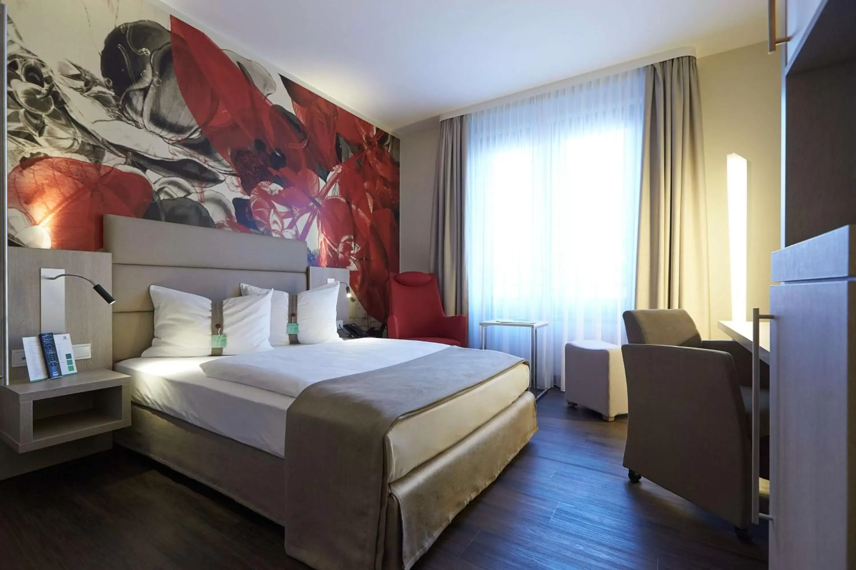 Bedroom, Bed in First Inn Hotel Zwickau