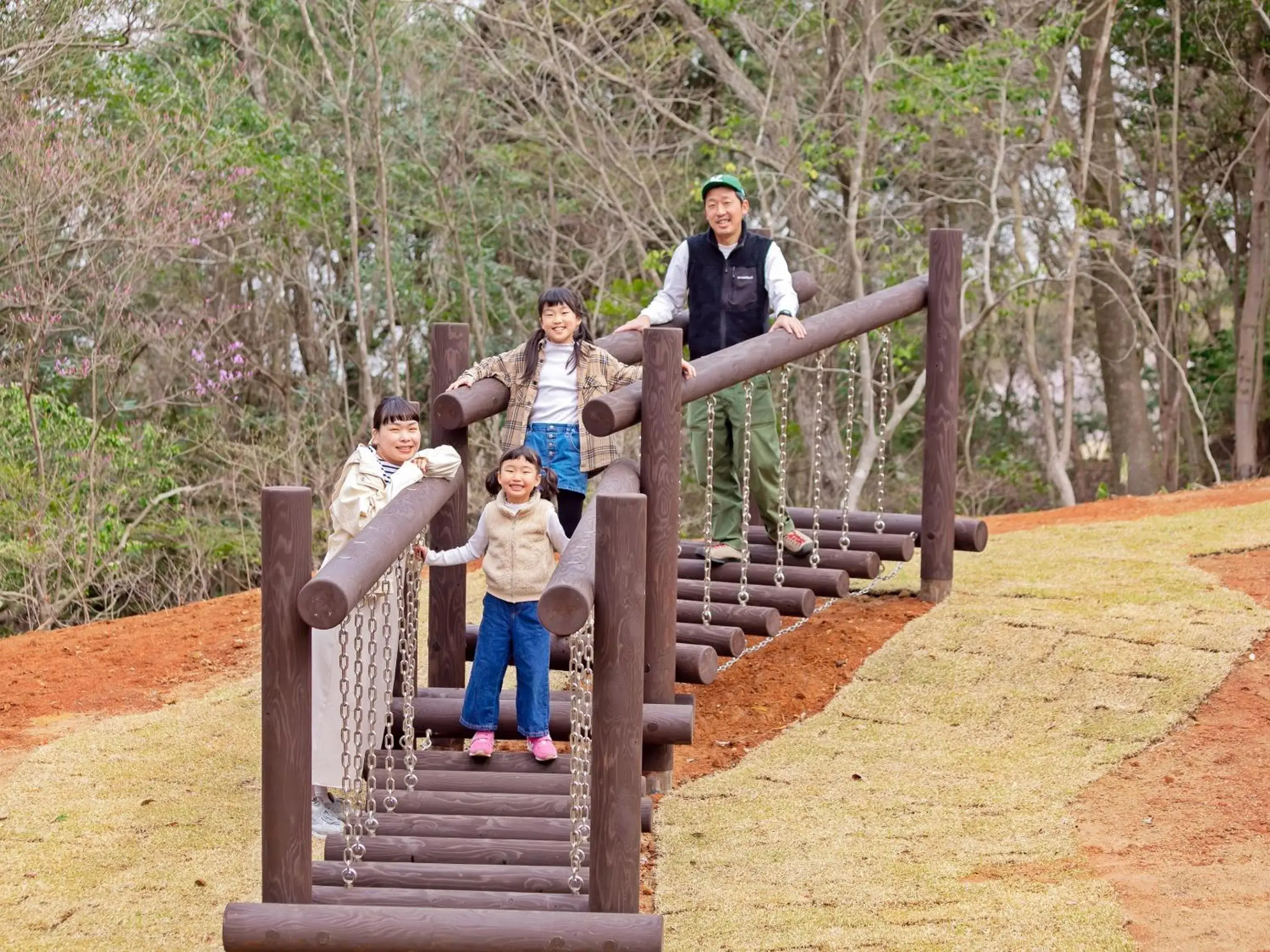 Children play ground, Family in Matsue Forest Park