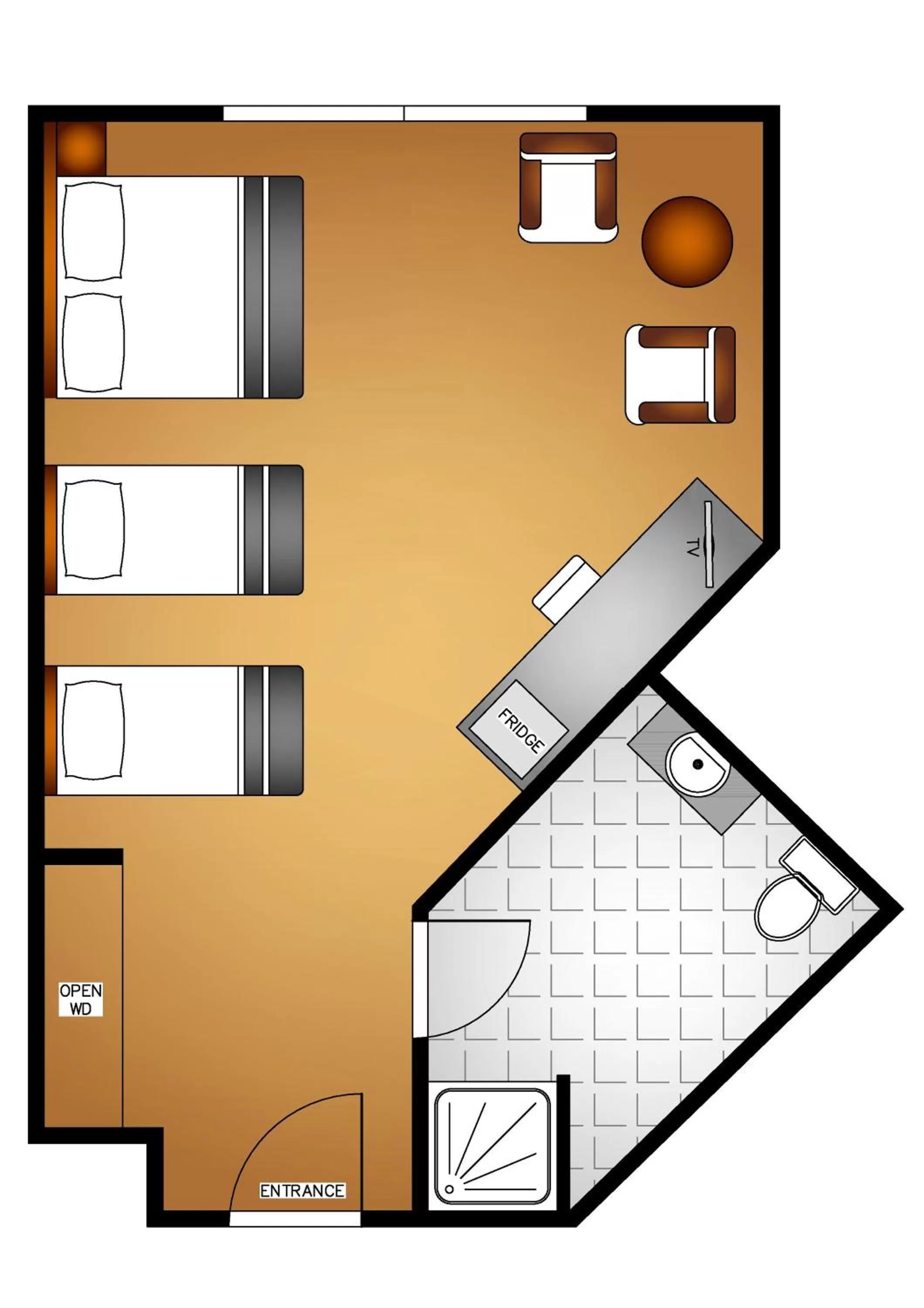 Floor plan in Auckland Airport Kiwi Hotel