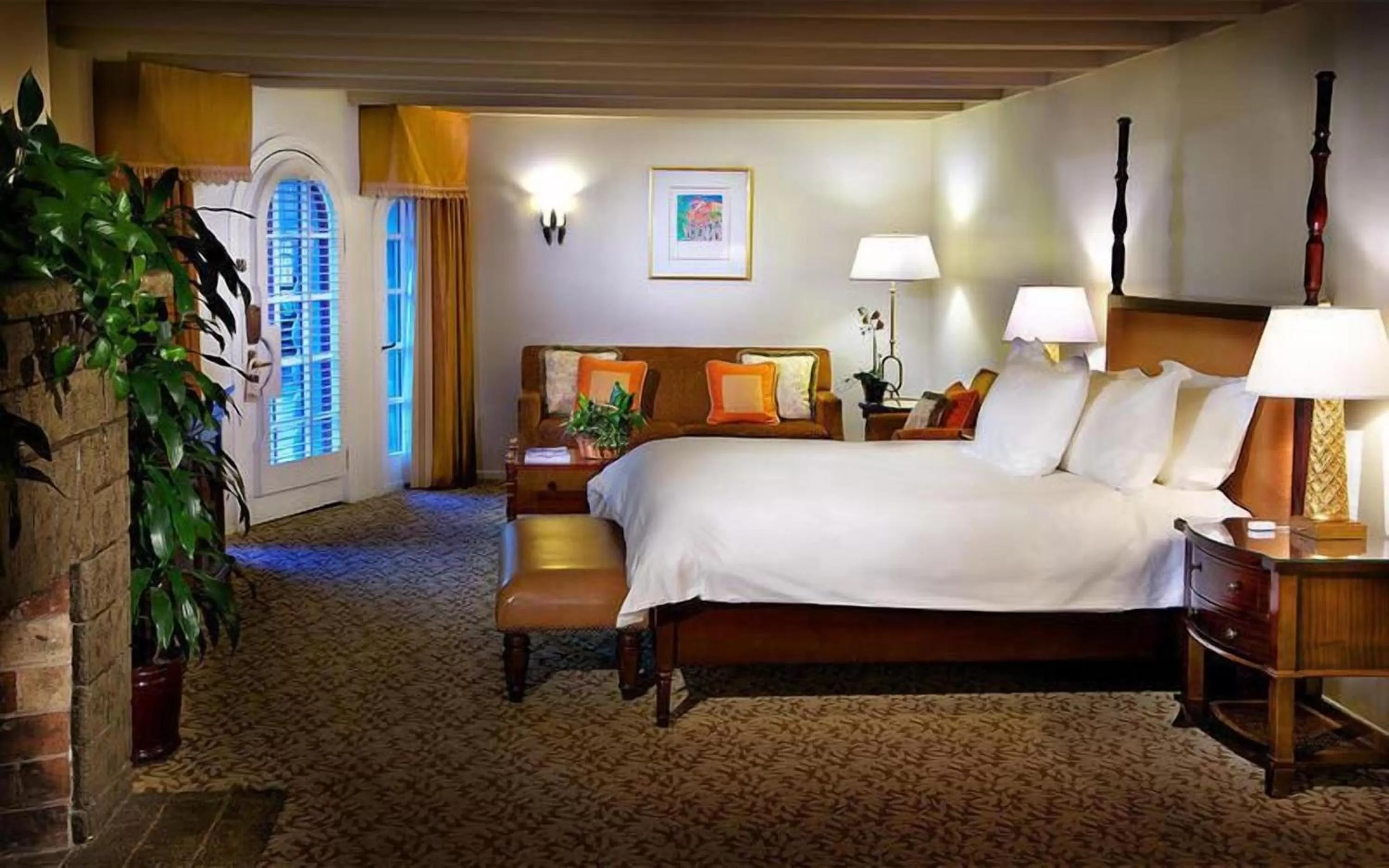 King Room with Roll-In Shower - Disability Access in The Mission Inn Hotel and Spa