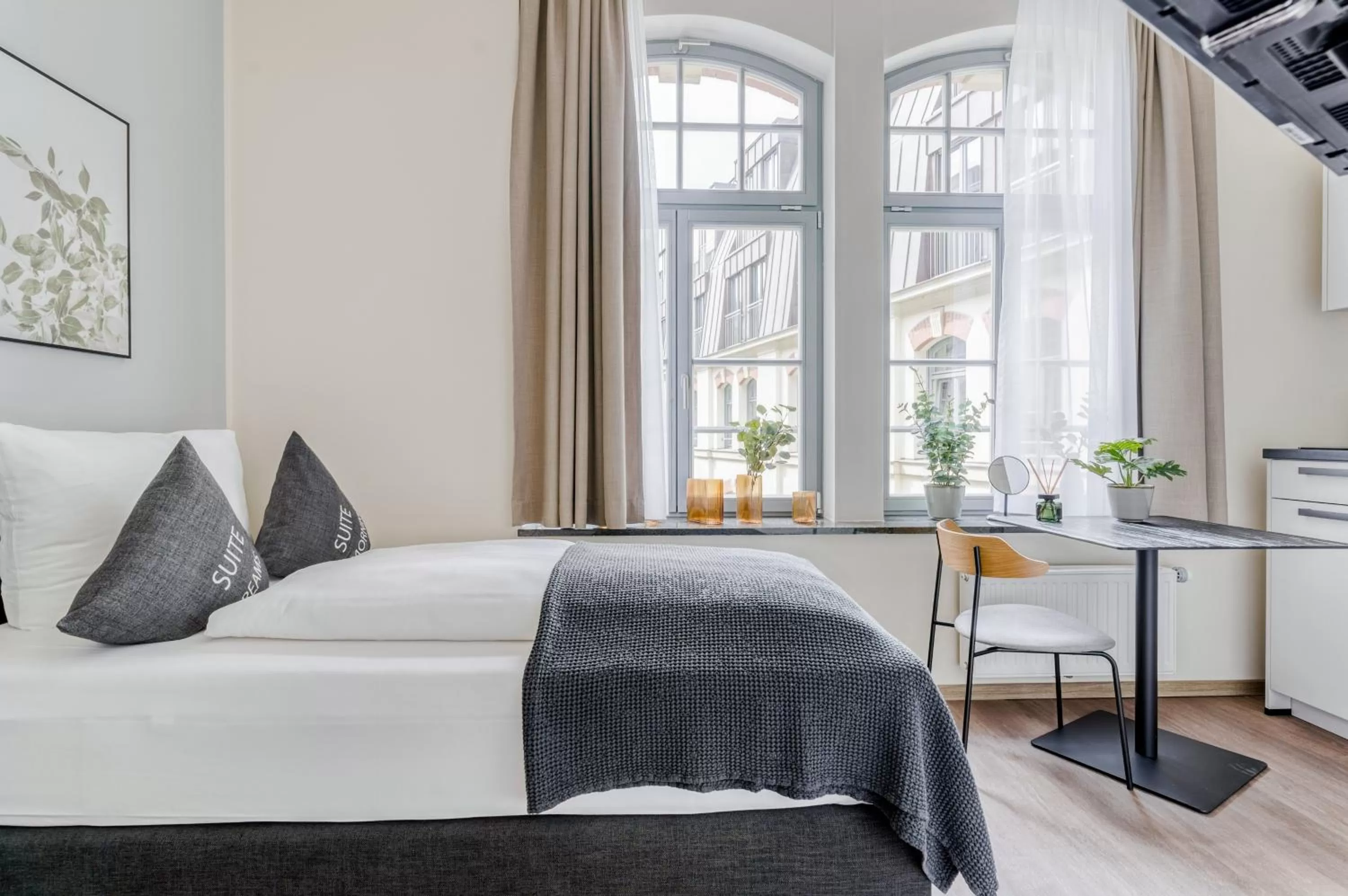 Bed in Limehome Leipzig Oelßner's Hof