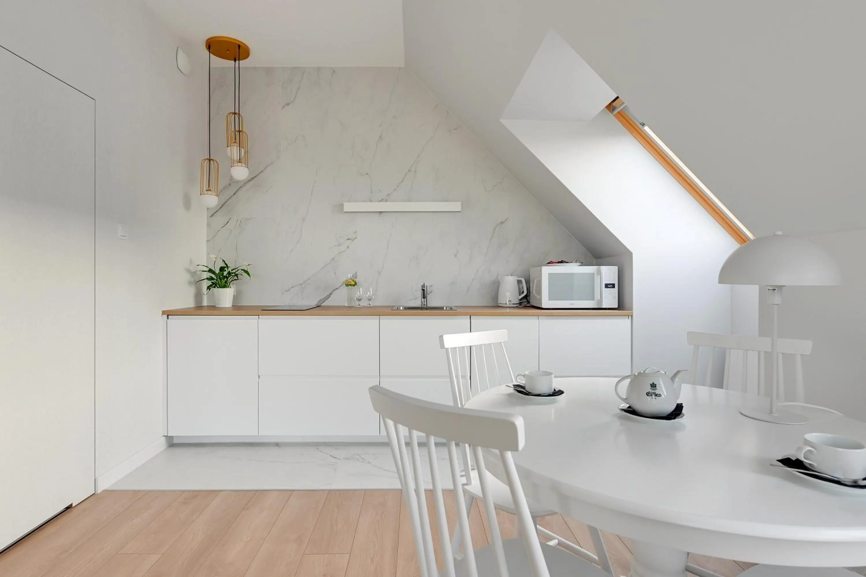 Kitchen or kitchenette in GRANO APARTMENTS Gdańsk Motława SPA & Wellness