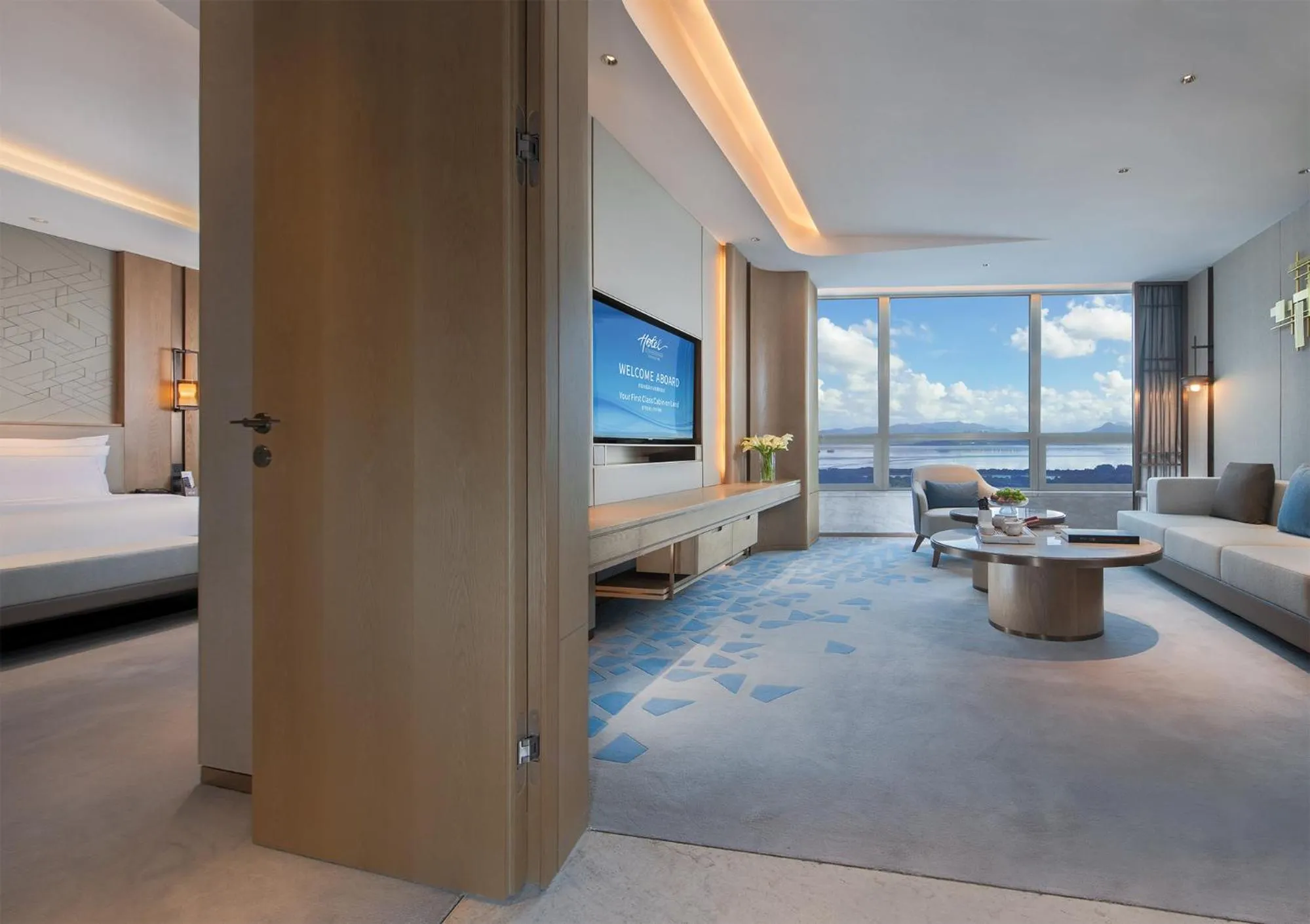 Living room, Bed in Shenzhenair International Hotel