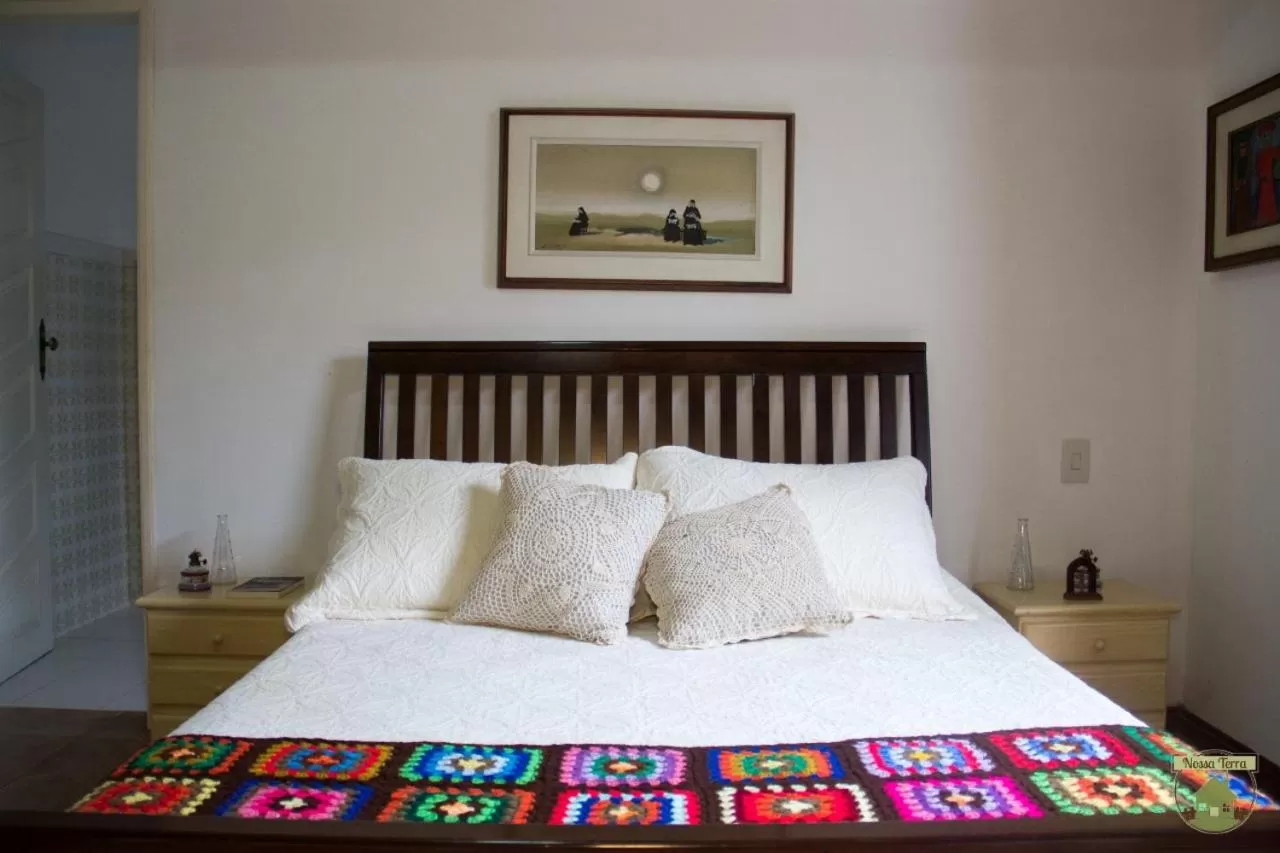 Bed in Pousada Nossa Terra
