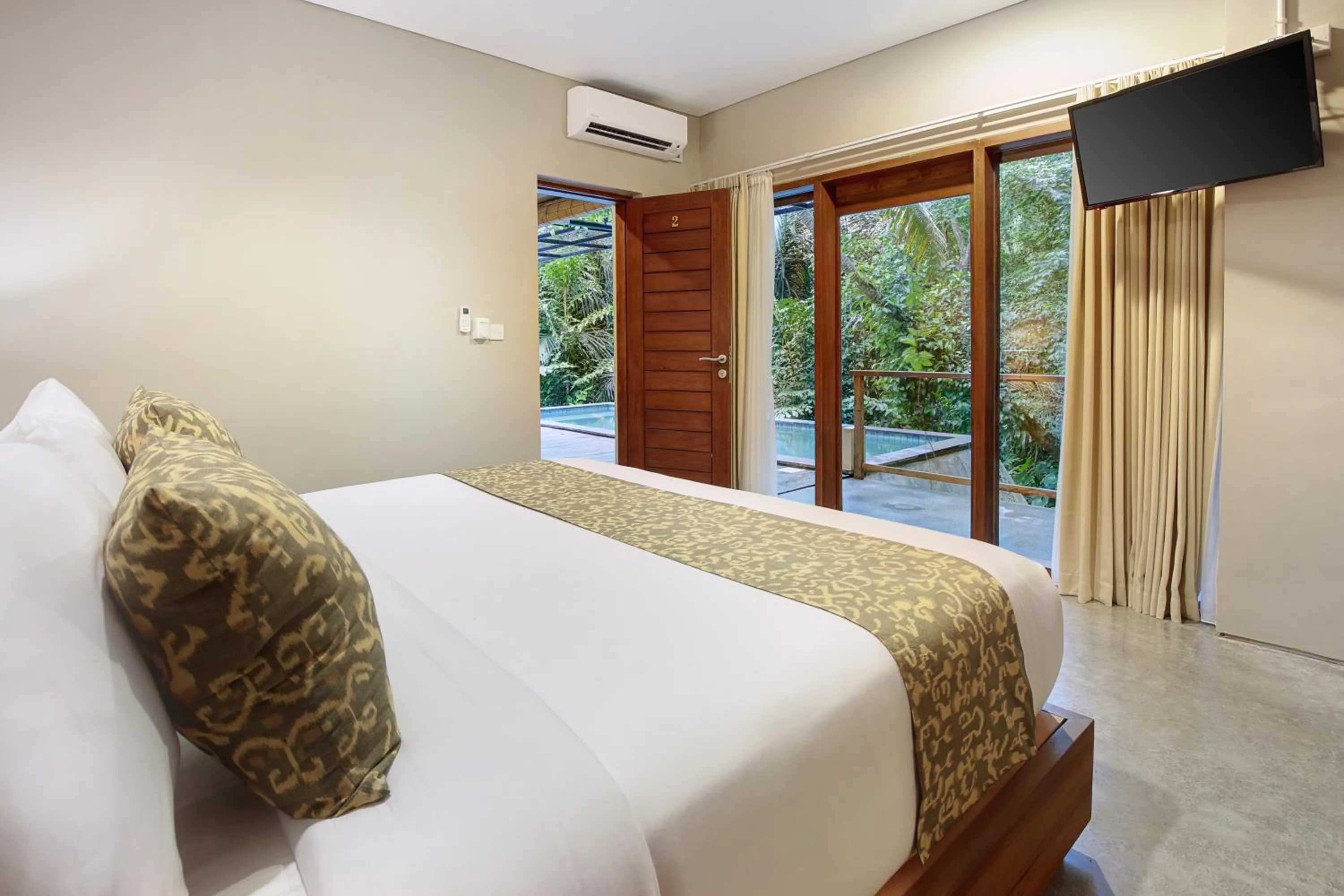 Bedroom, Bed in Sativa Villas Ubud with Private Pool