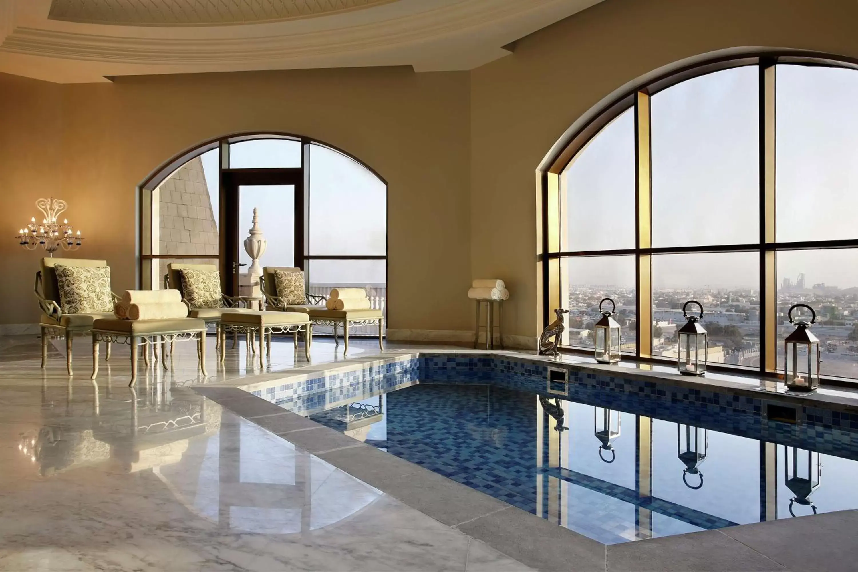 Bedroom, Swimming Pool in Habtoor Palace Dubai, LXR Hotels & Resorts