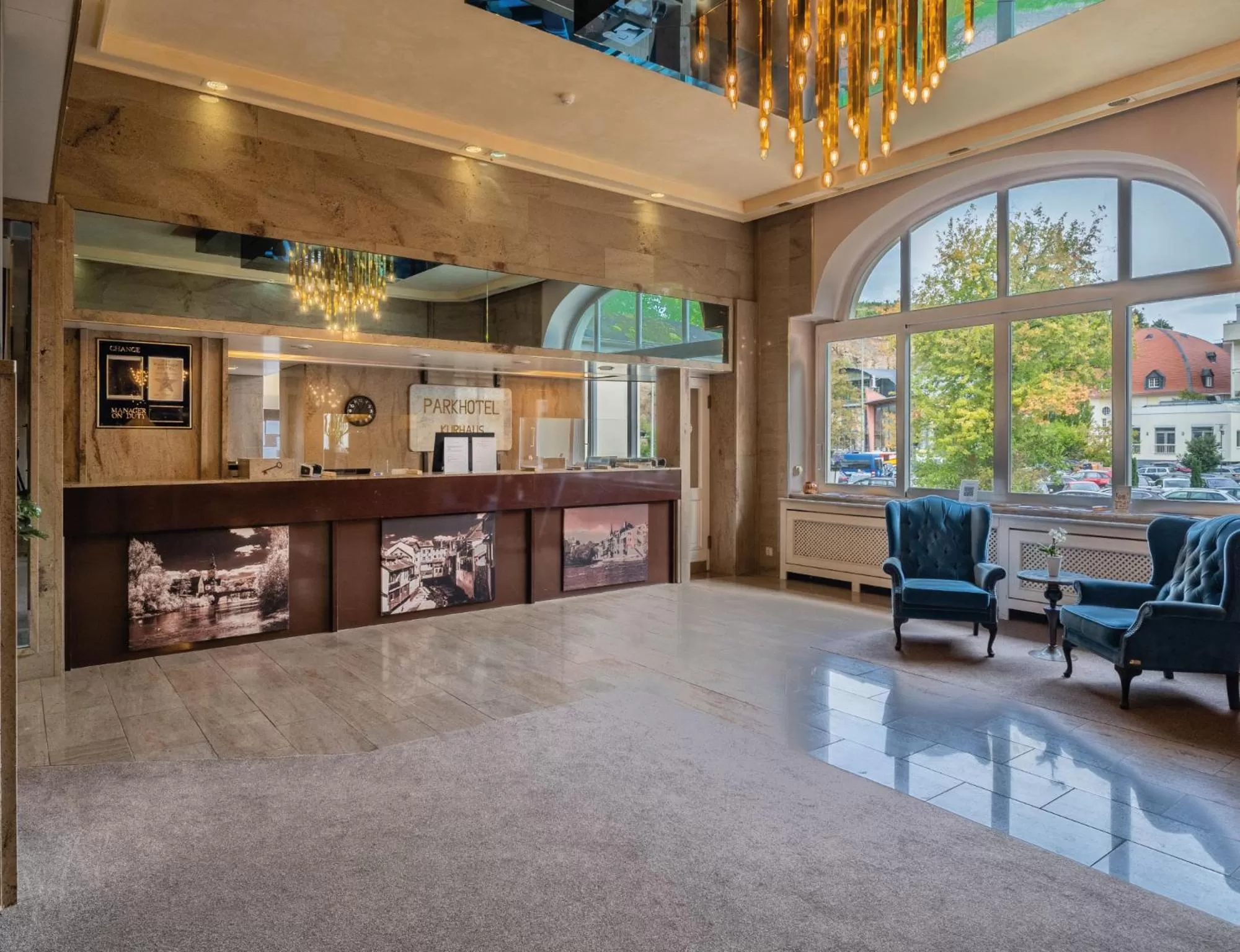 Lobby or reception in Parkhotel Kurhaus