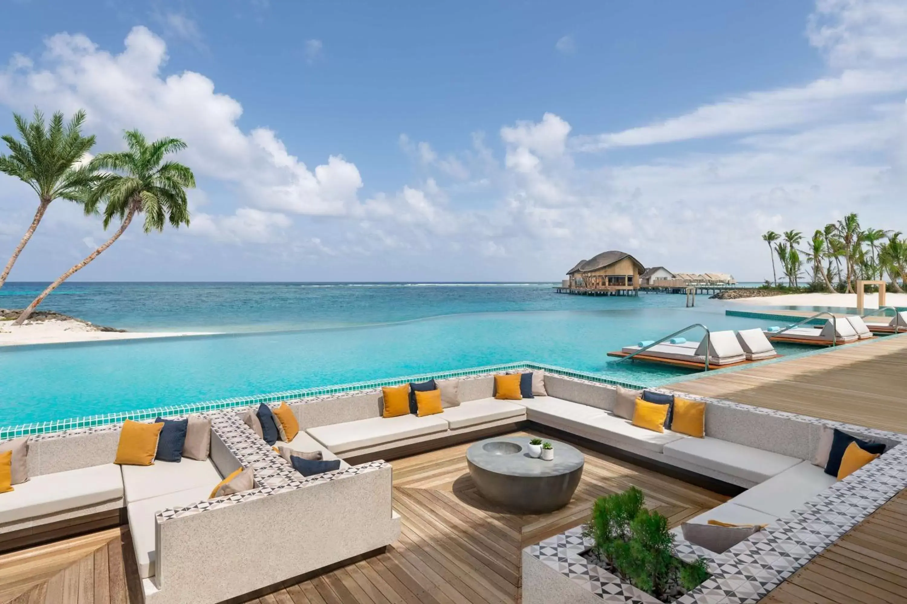 Pool view in Hilton Maldives Amingiri Resort & Spa