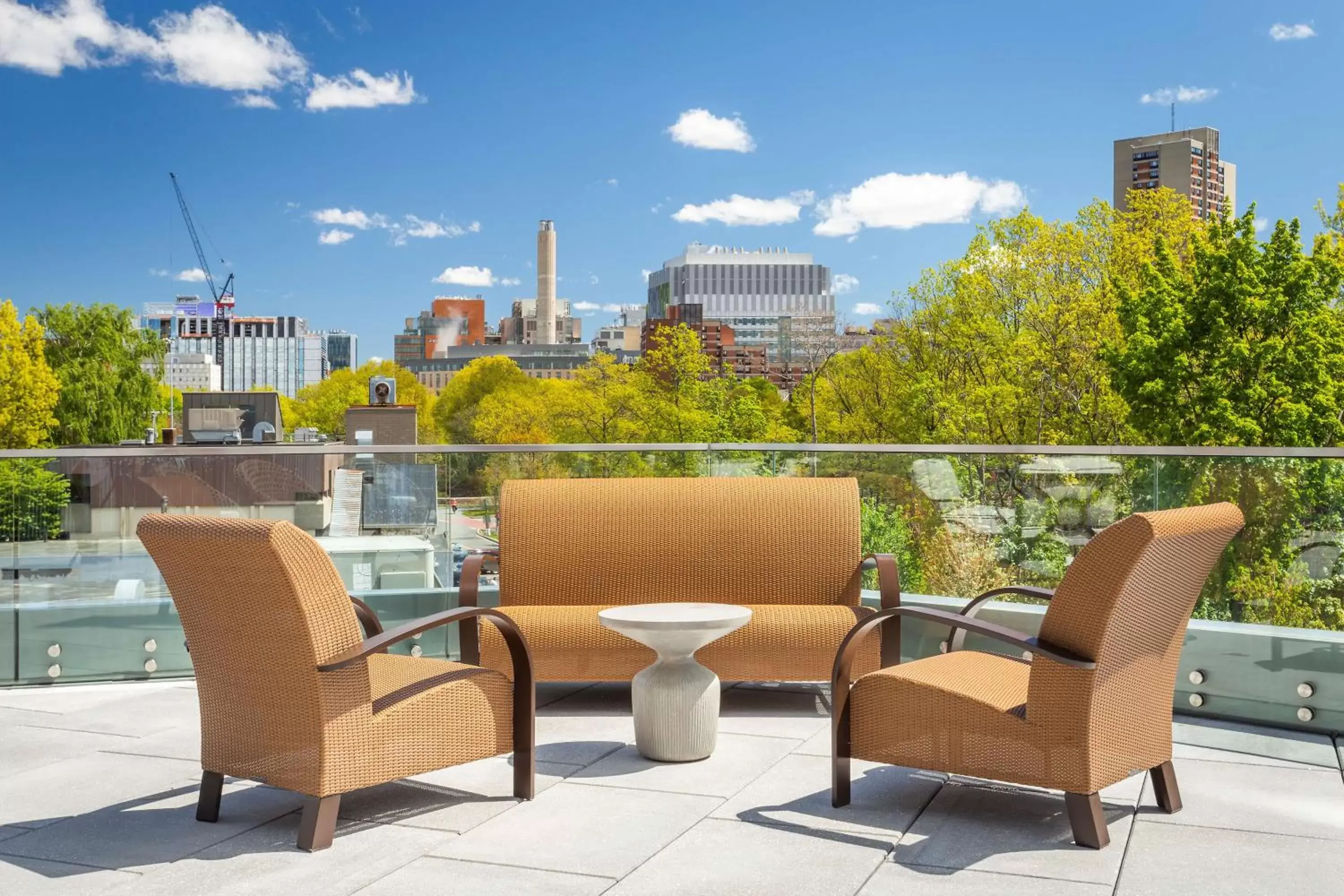 Patio in Hilton Garden Inn Boston Brookline, Ma