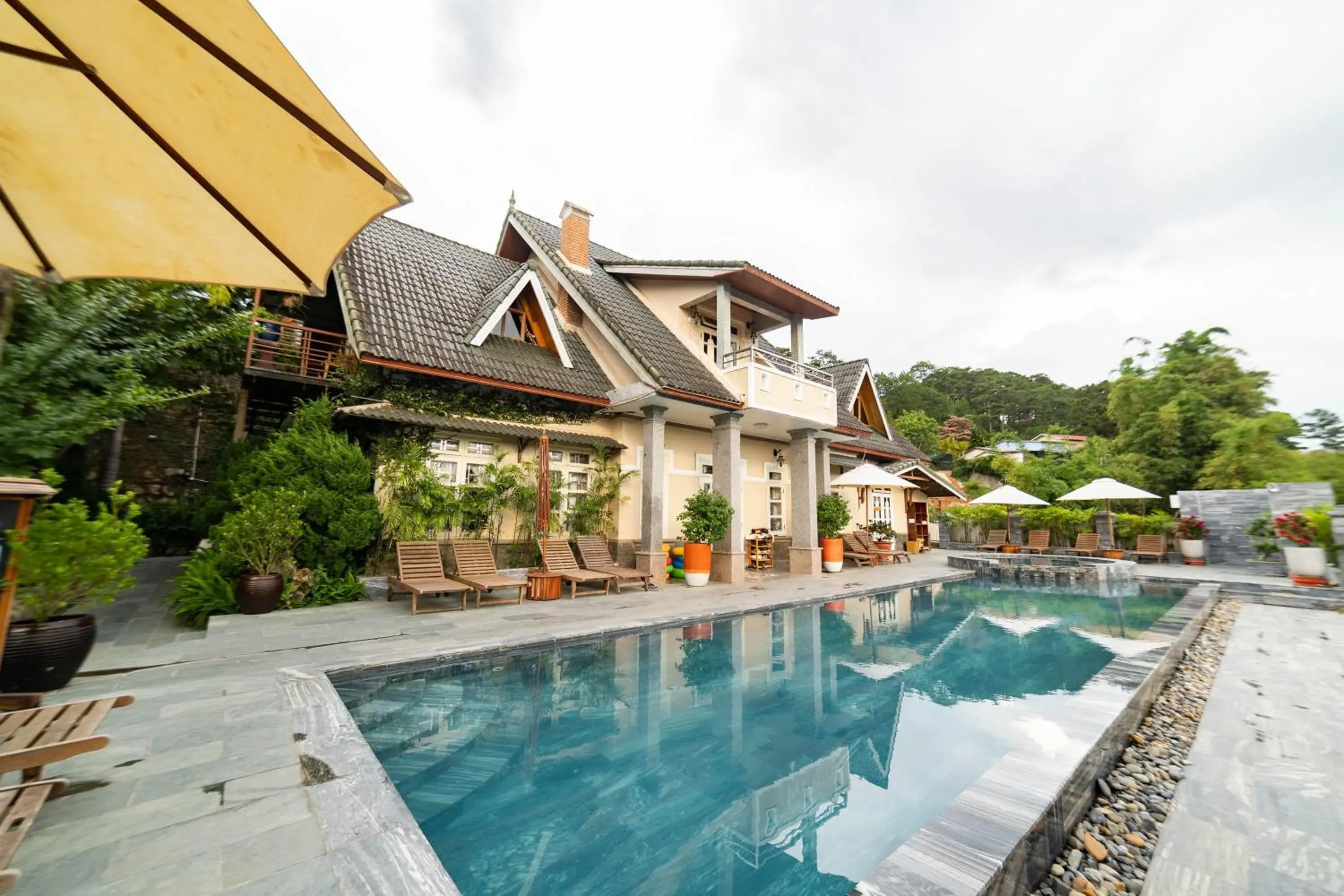 Swimming pool, Property Building in Zen Valley Dalat Resort