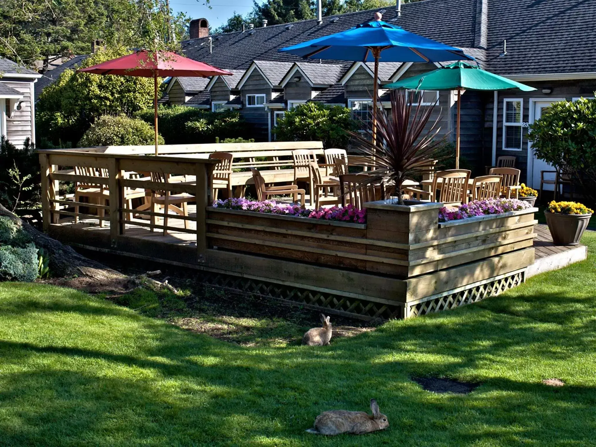 Balcony/Terrace, Garden in Ecola Creek Lodge