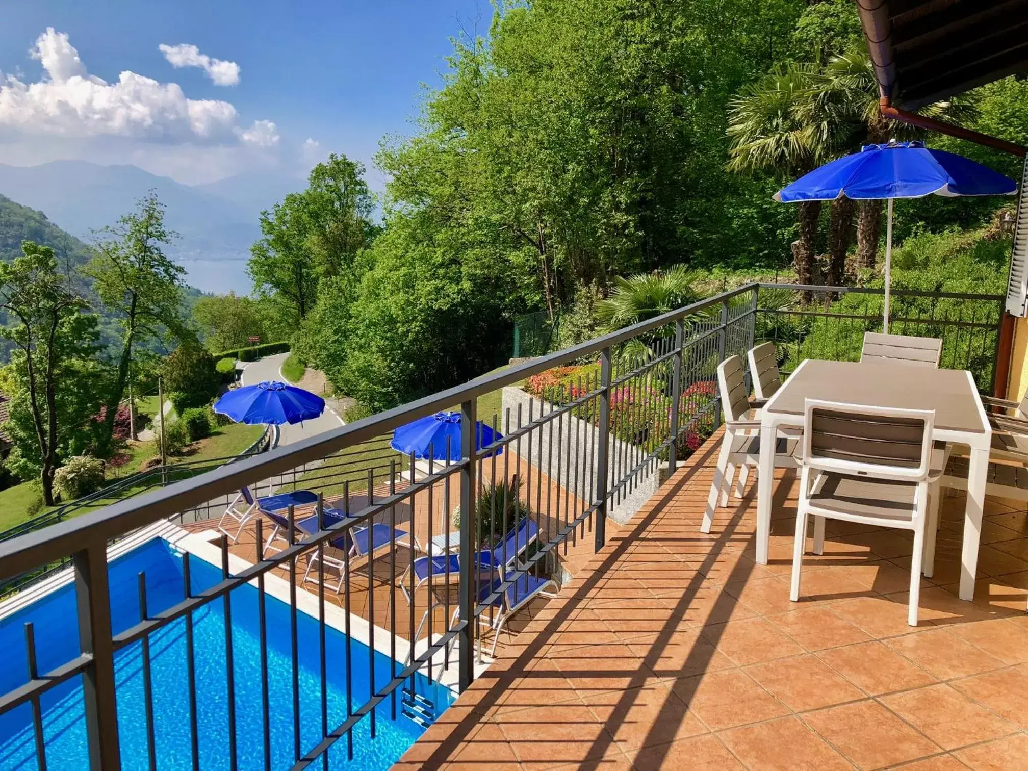 Balcony/Terrace, Pool View in Residenza Ai Ronchi 1 2 6