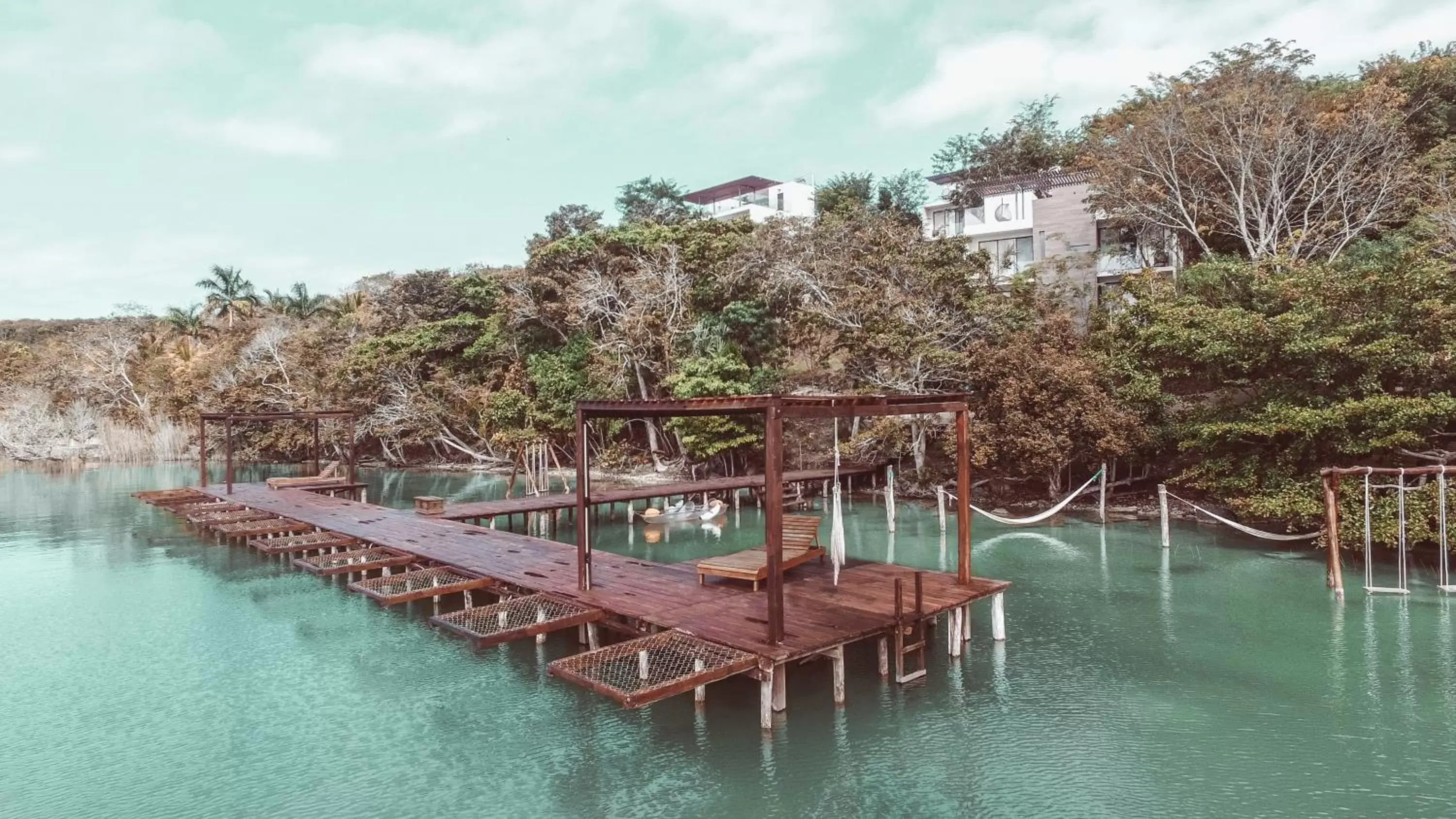 Lake view in MBH Maya Bacalar Hotel Boutique