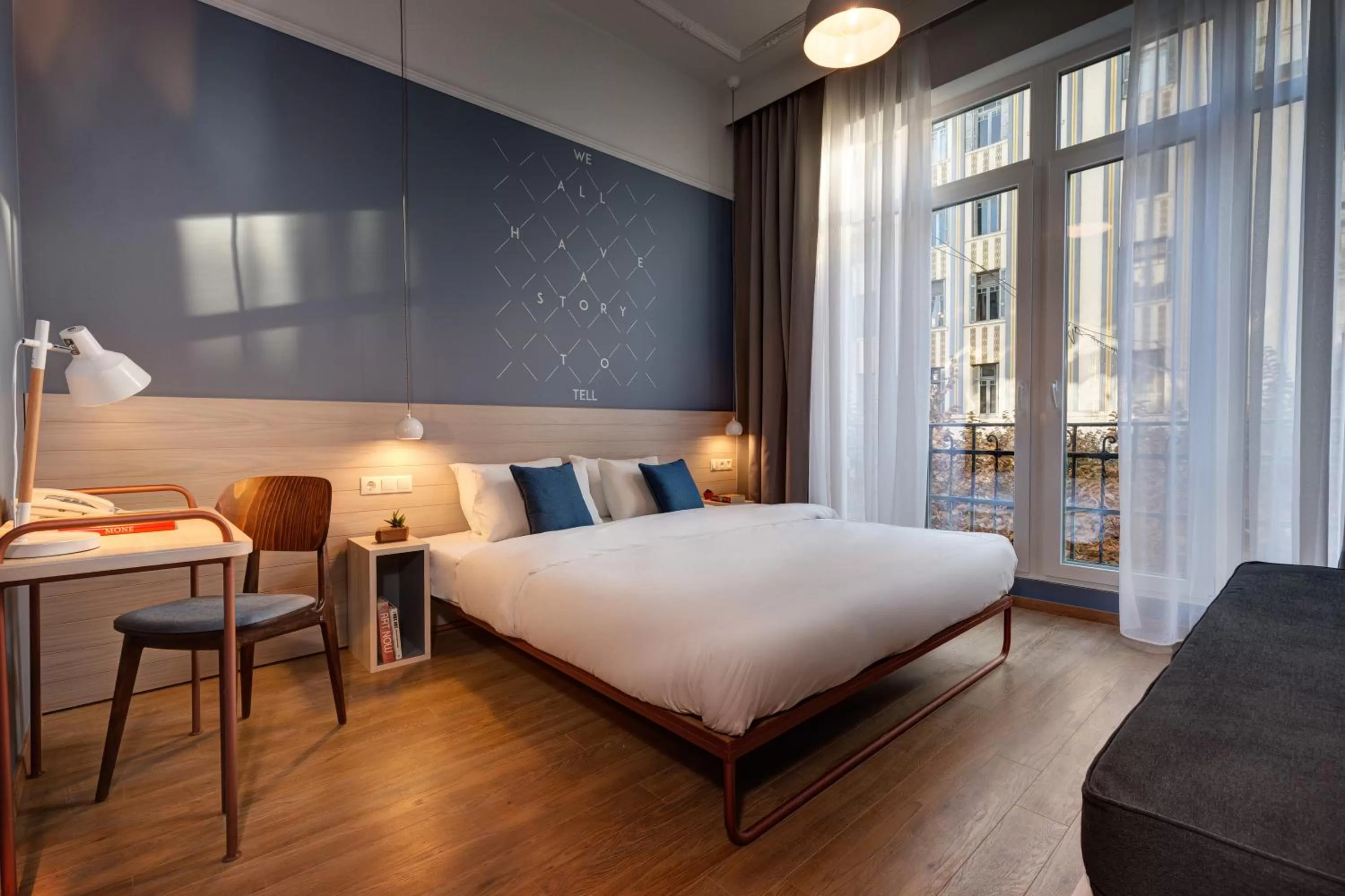 Living room, Bed in Colors Urban Hotel Thessaloniki