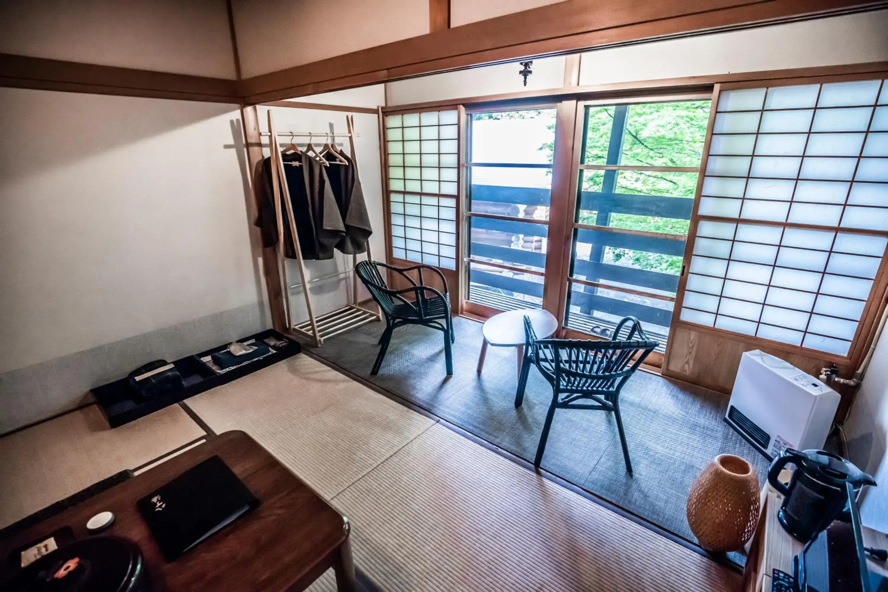 View (from property/room), Seating Area in Hatcho no Yu Hot Spring Ryokan