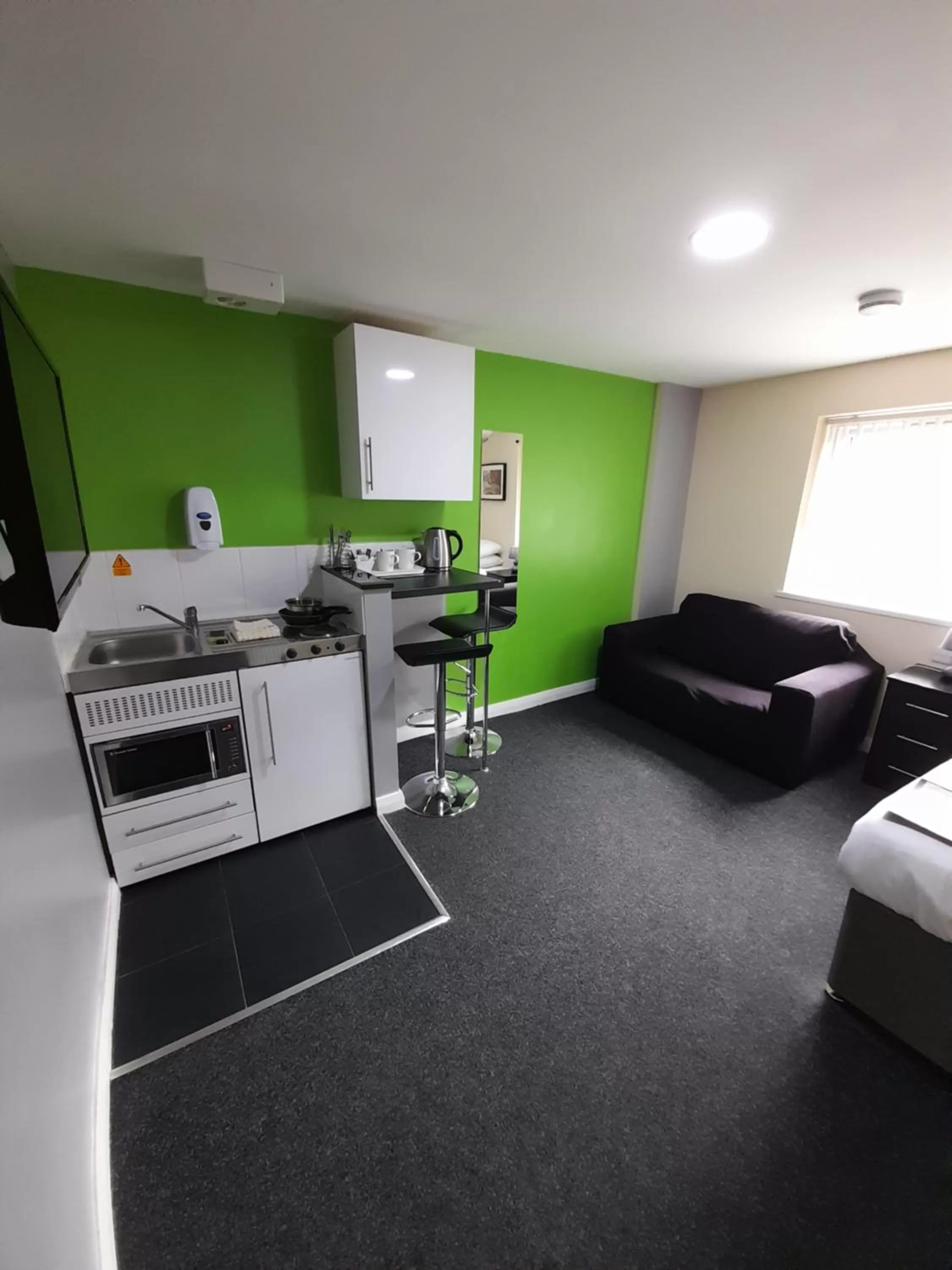 Kitchen or kitchenette in Lymedale Suites Studios & Aparthotel in NEWCASTLE UNDER LYME & STOKE