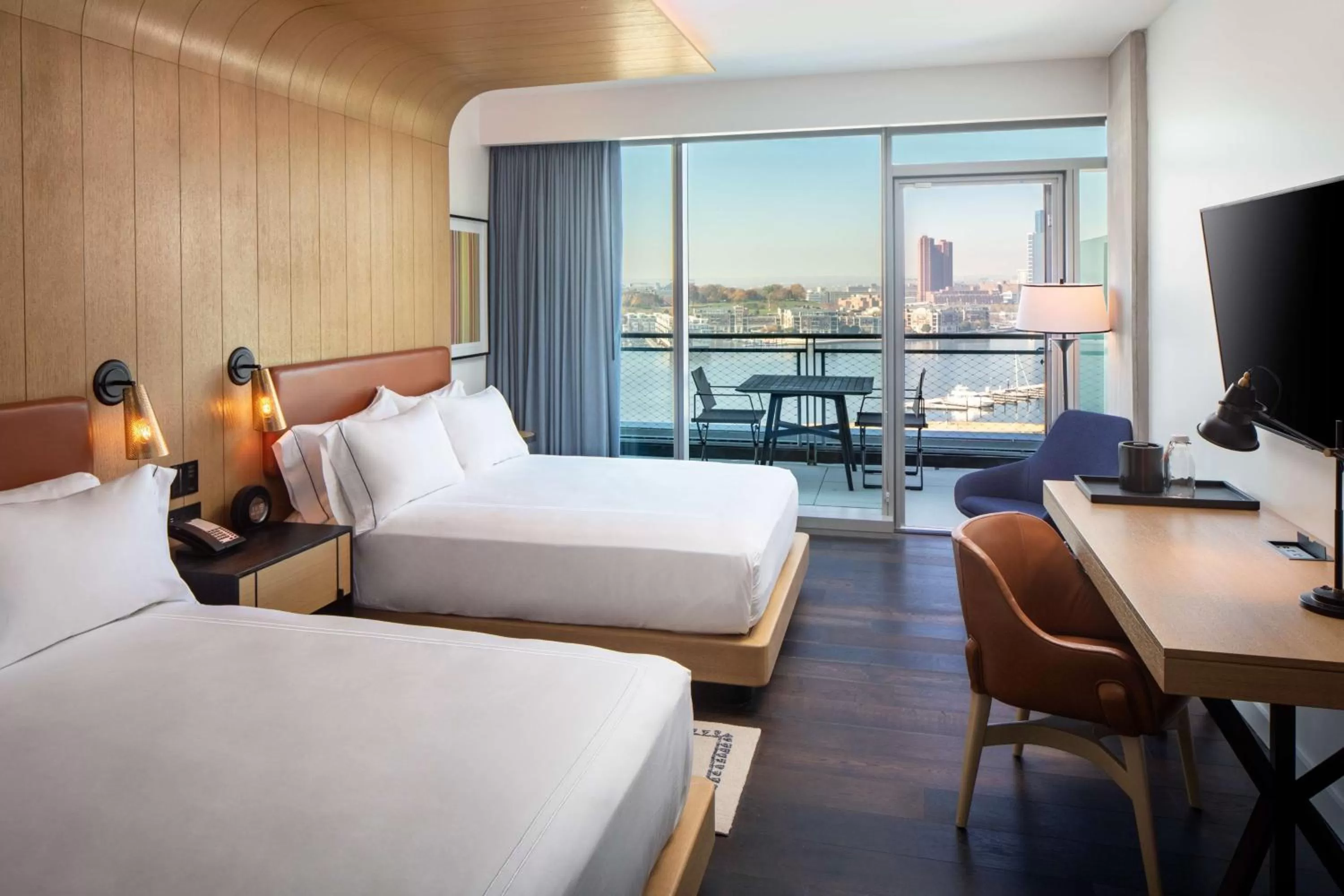 Bedroom, Bed in Canopy By Hilton Baltimore Harbor Point - Newly Built