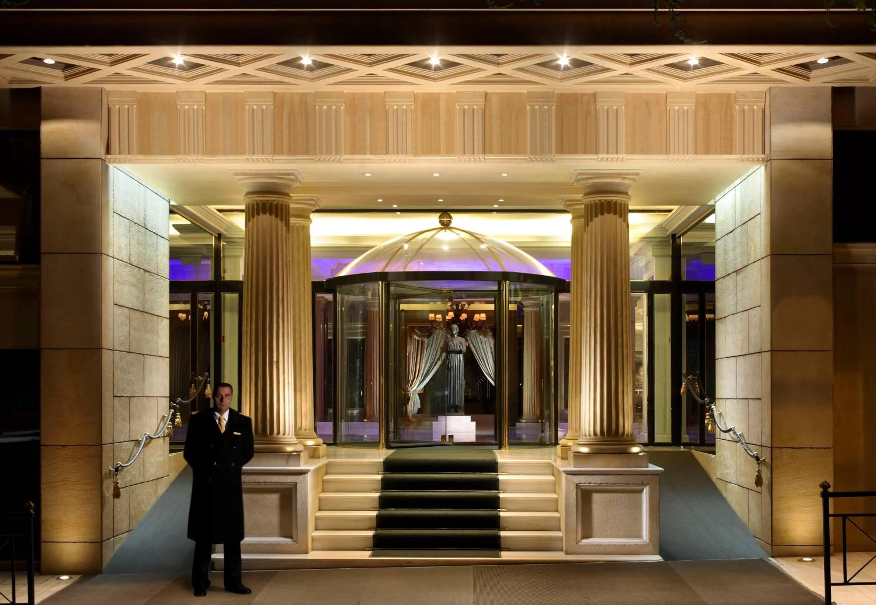 Facade/entrance in Royal Olympic Hotel