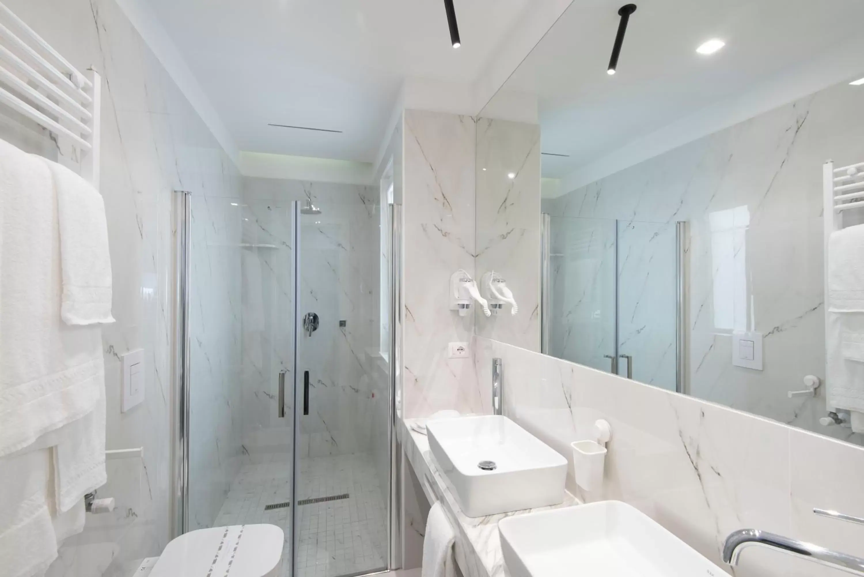 Shower, Bathroom in Hotel Fiorentina