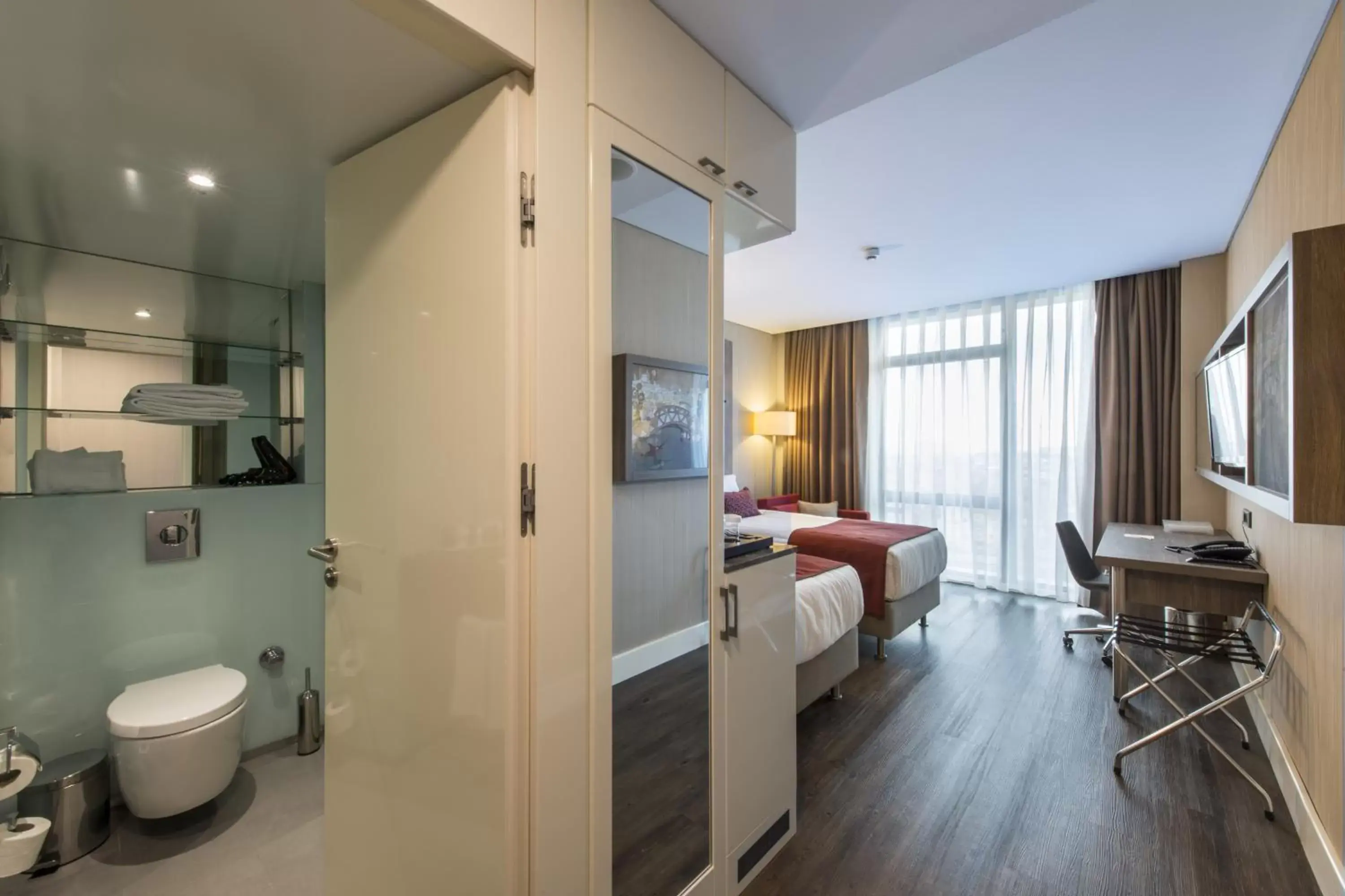 Bed, Bathroom in Ramada Encore Istanbul Bayrampasa
