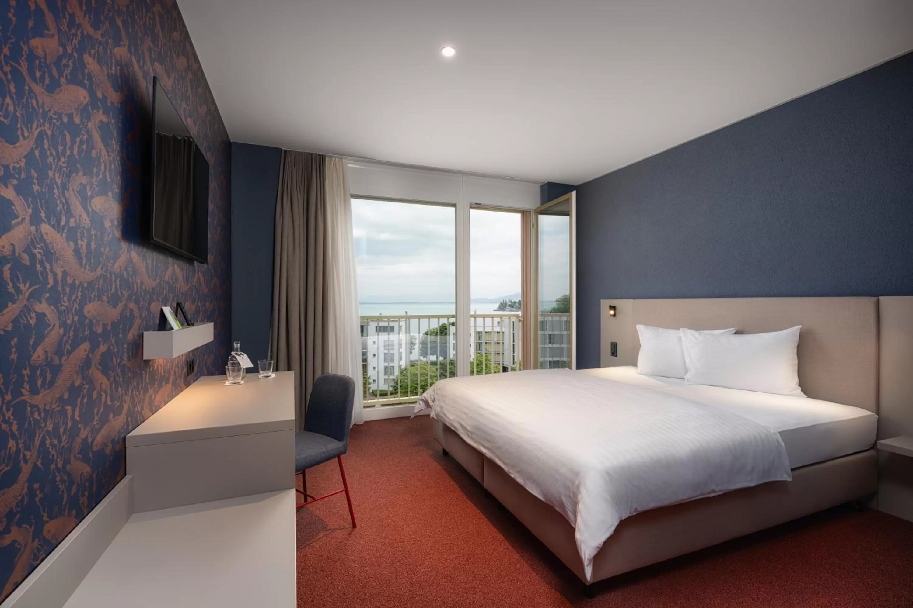 Bed in b-smart hotel Arbon