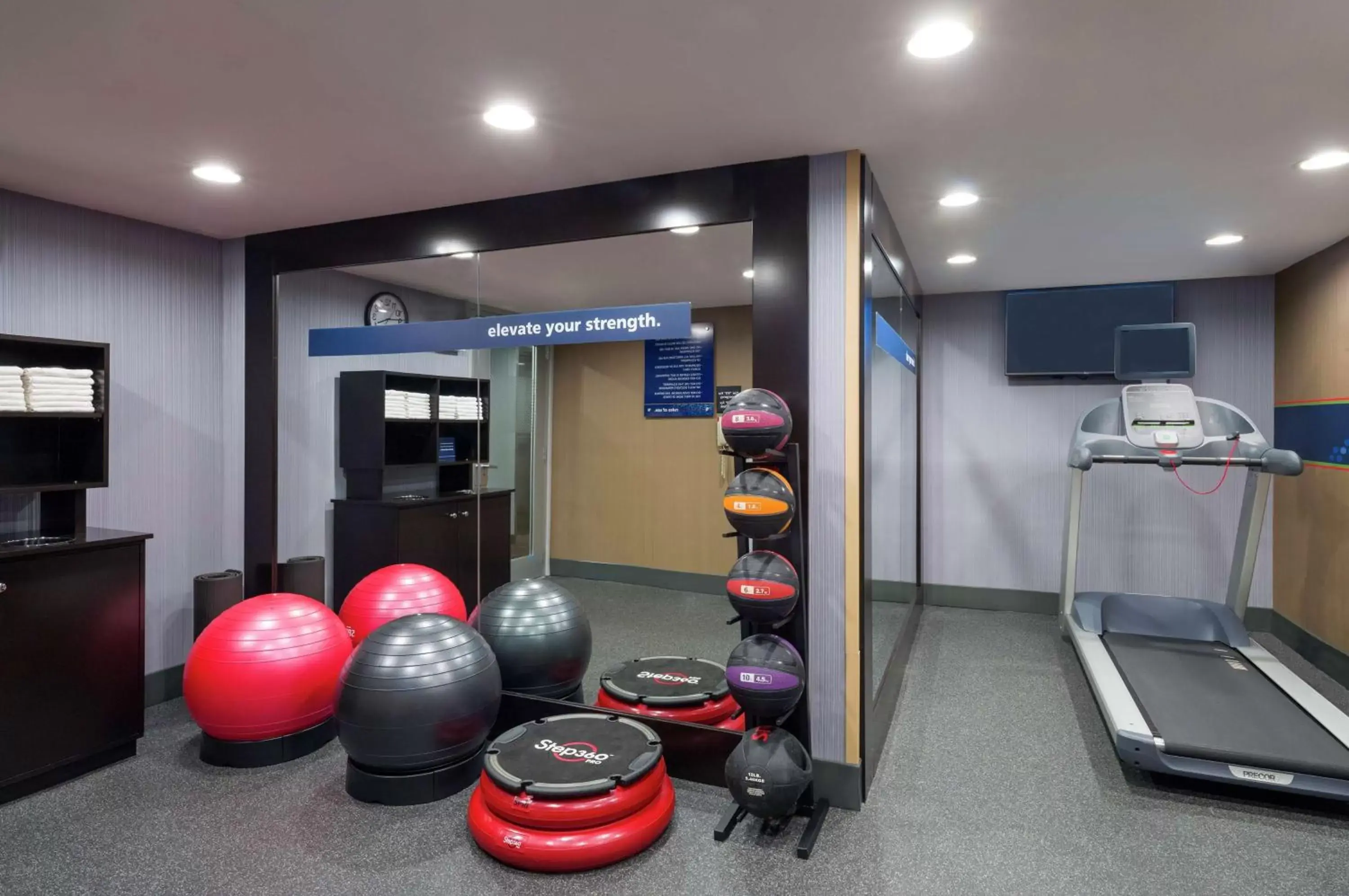 Fitness centre/facilities in Hampton Inn Seaport Financial District